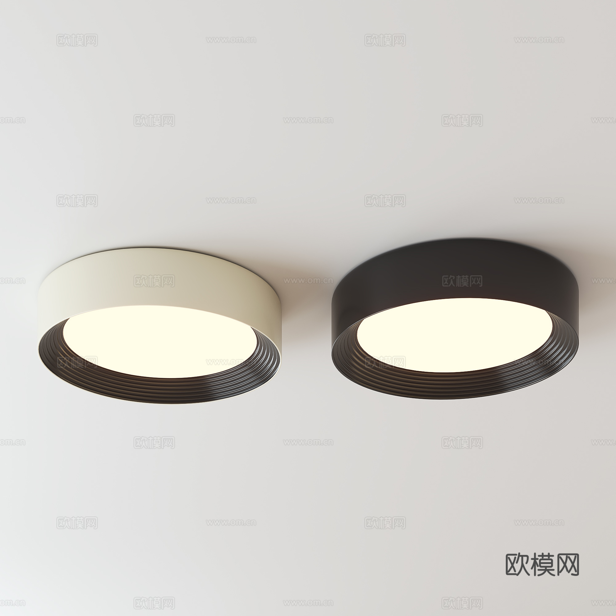 现代极简吸顶灯3d模型