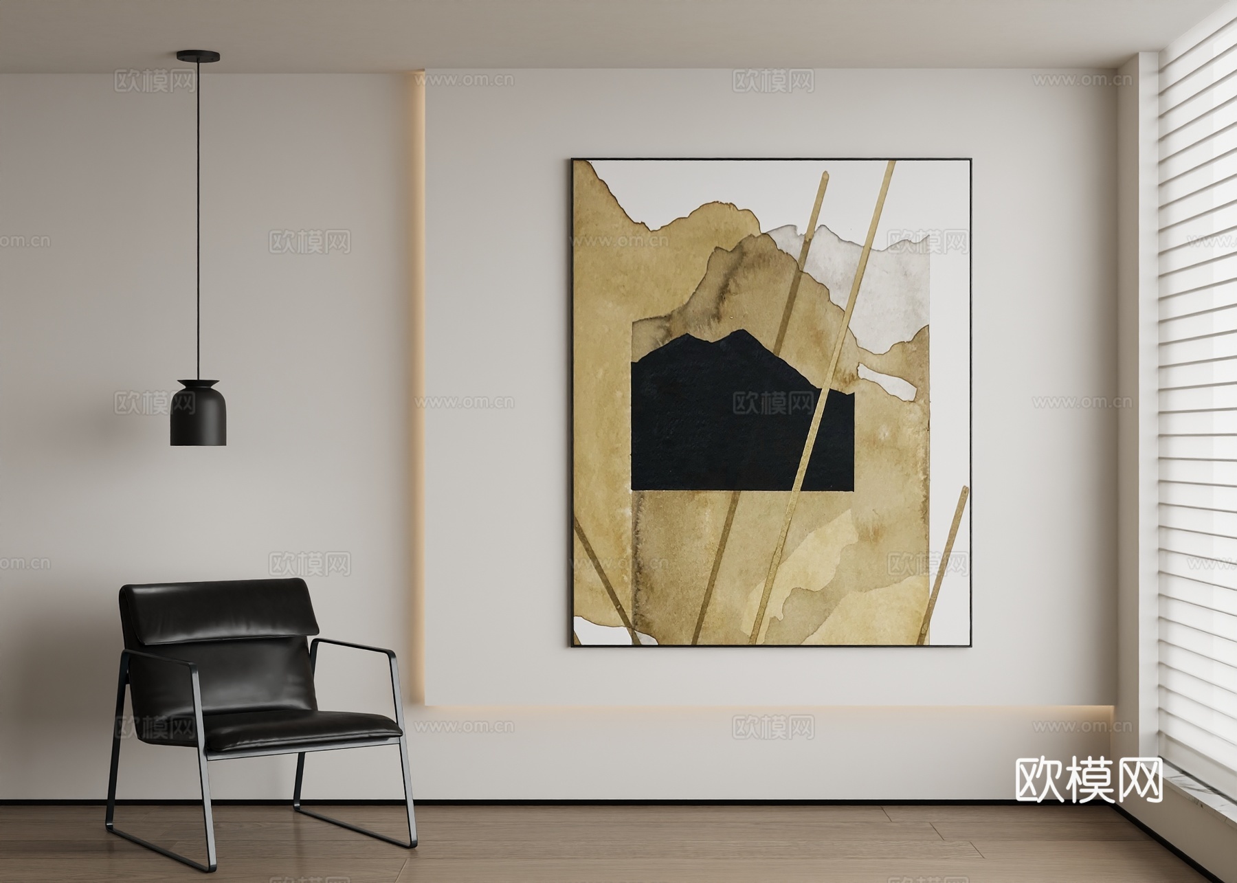 现代装饰画3d模型下载