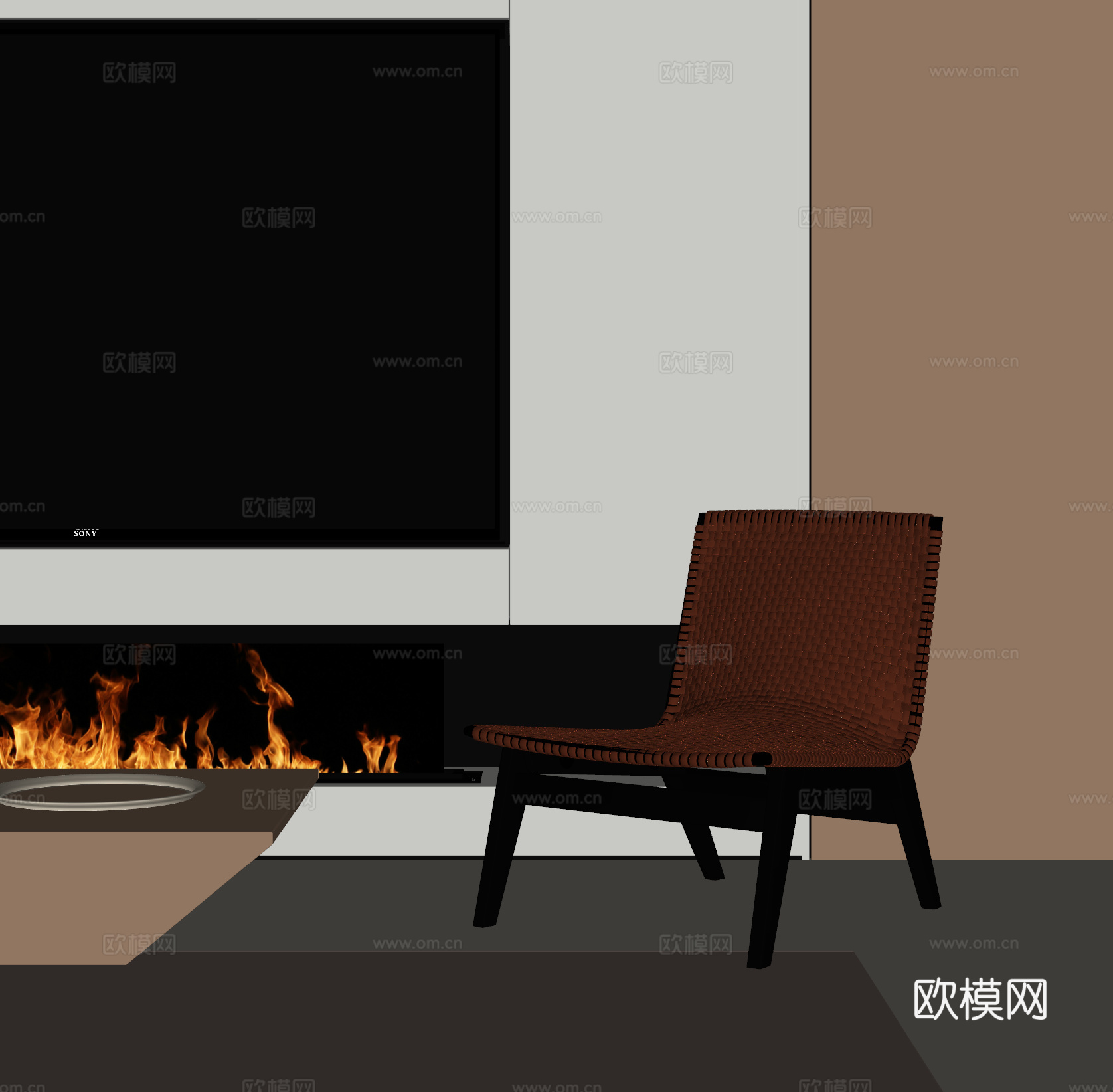 现代休闲椅su模型