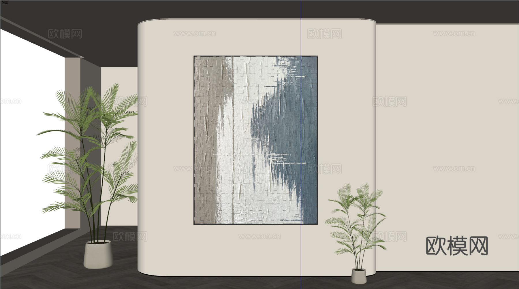 现代装饰画 装饰画 现代挂画 挂画 简约挂画su模型
