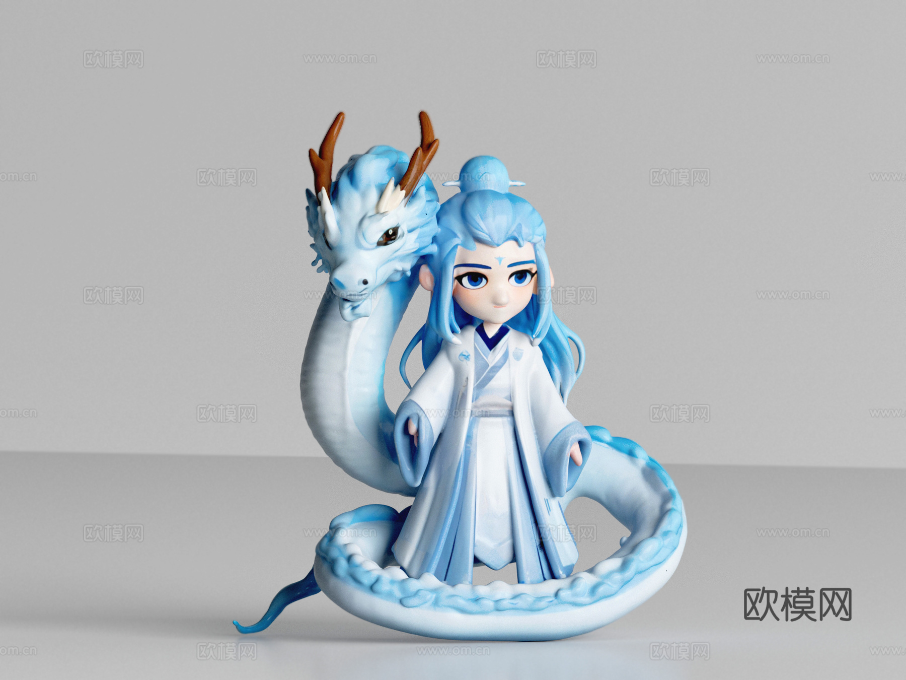 哪吒魔童闹海 敖丙 龙 雕塑摆件 景观小品su模型