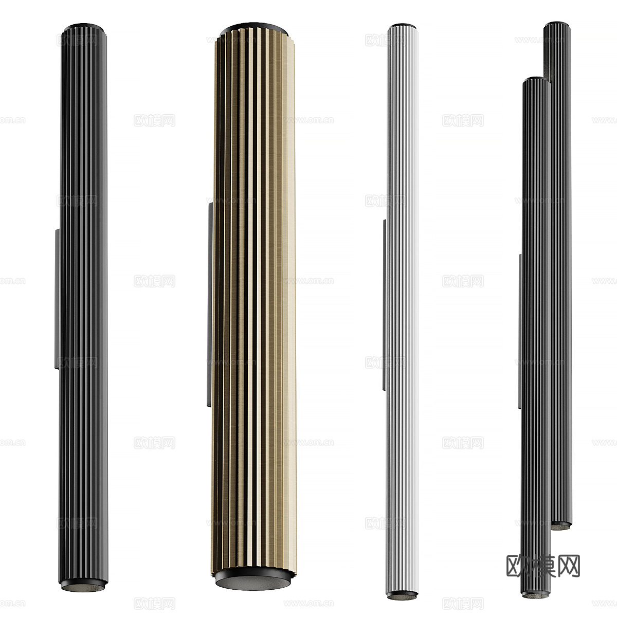现代意式极简长条壁灯3d模型
