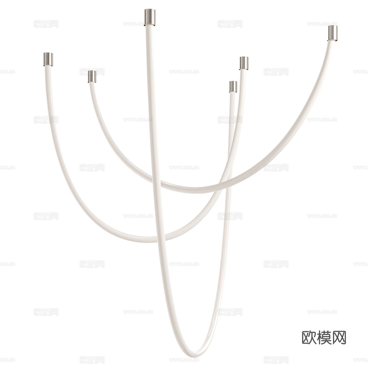 现代意式极简线性吊灯3d模型