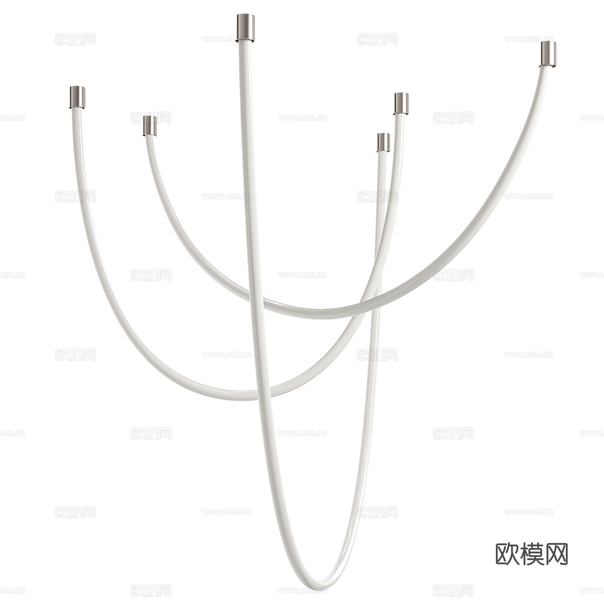 现代意式极简线性吊灯3d模型