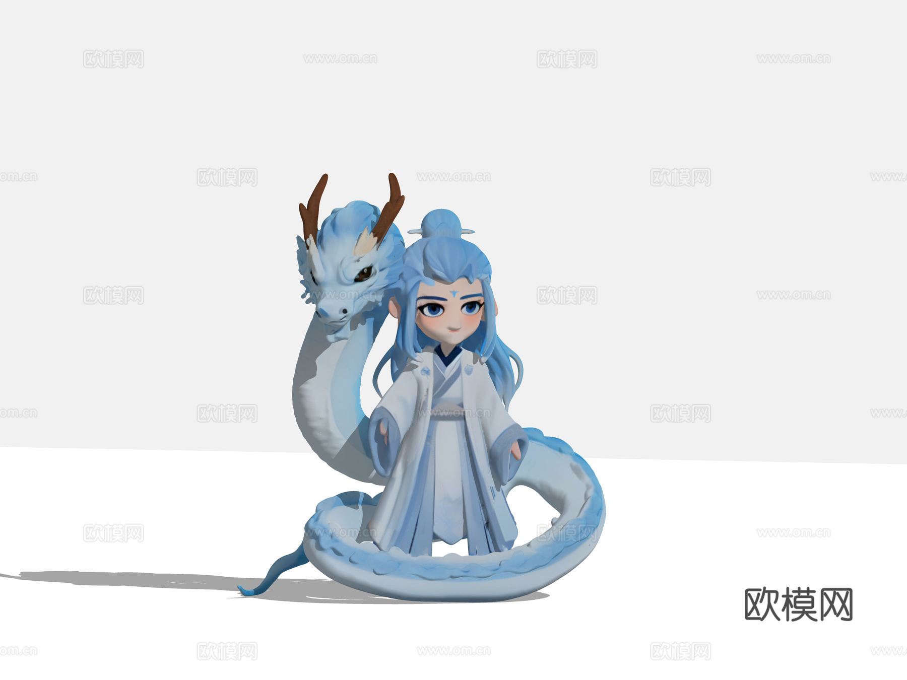 哪吒魔童闹海 敖丙 龙 雕塑摆件 景观小品su模型