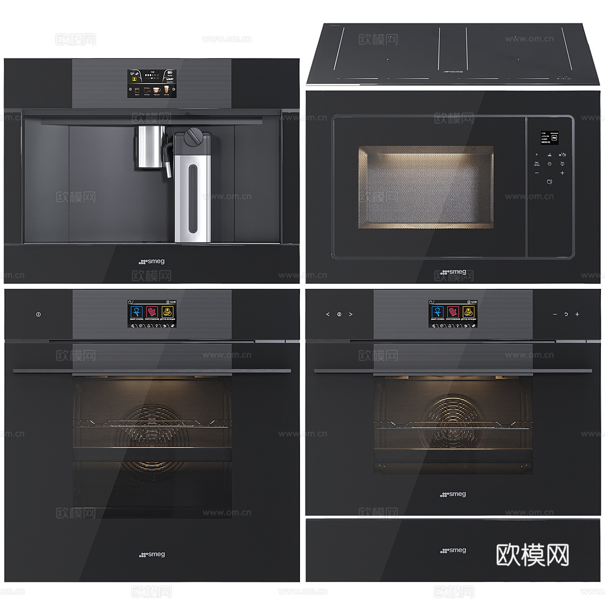 Smeg 烤箱3d模型