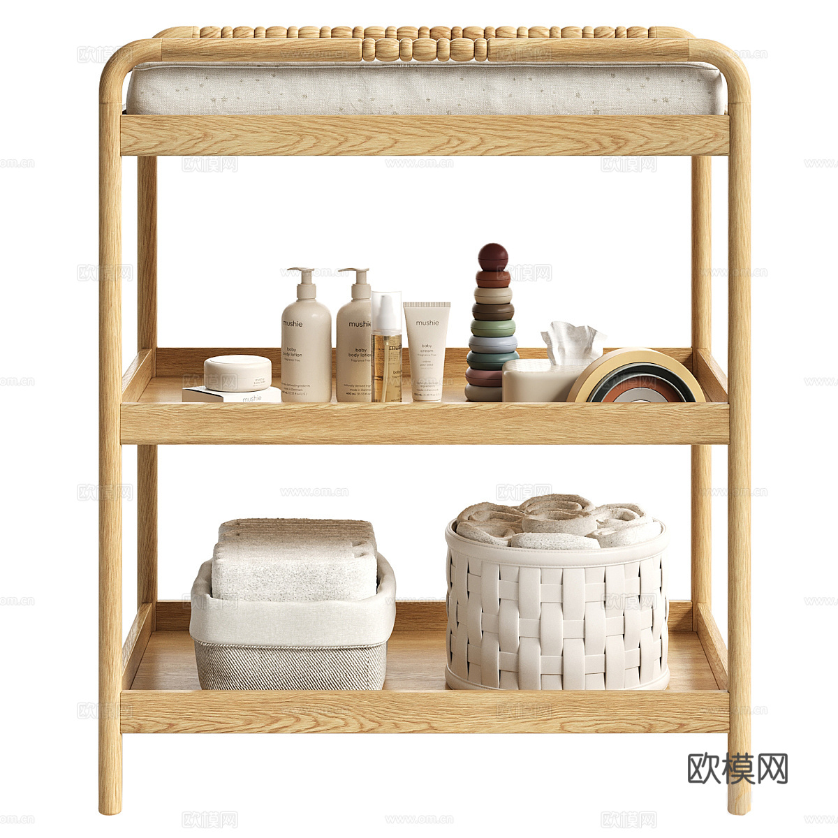 原木风 尿布台3d模型