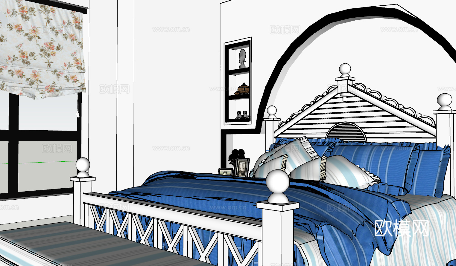 地中海室内设计su模型下载（渲染图3）