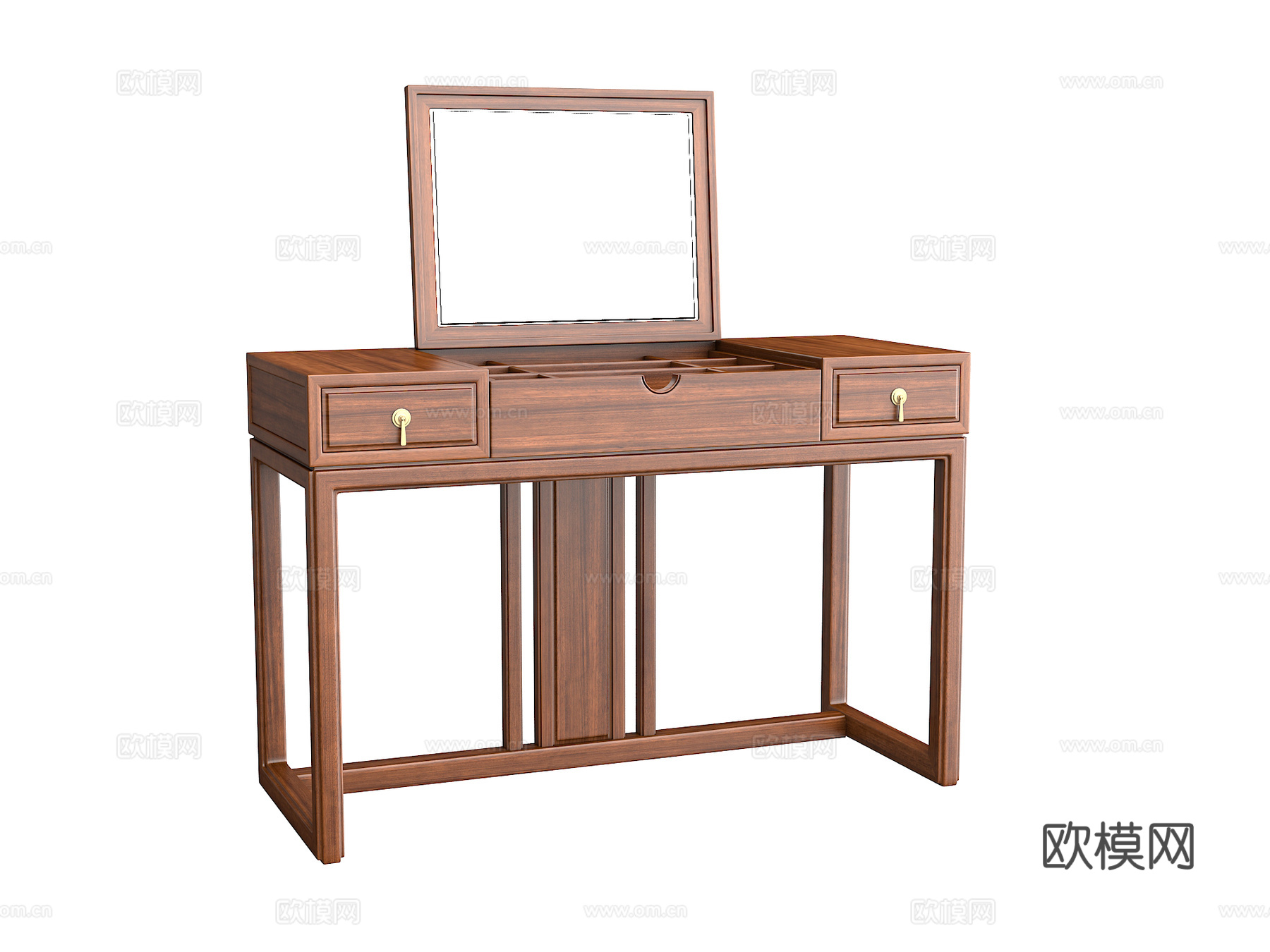 新中式妆台3d模型下载