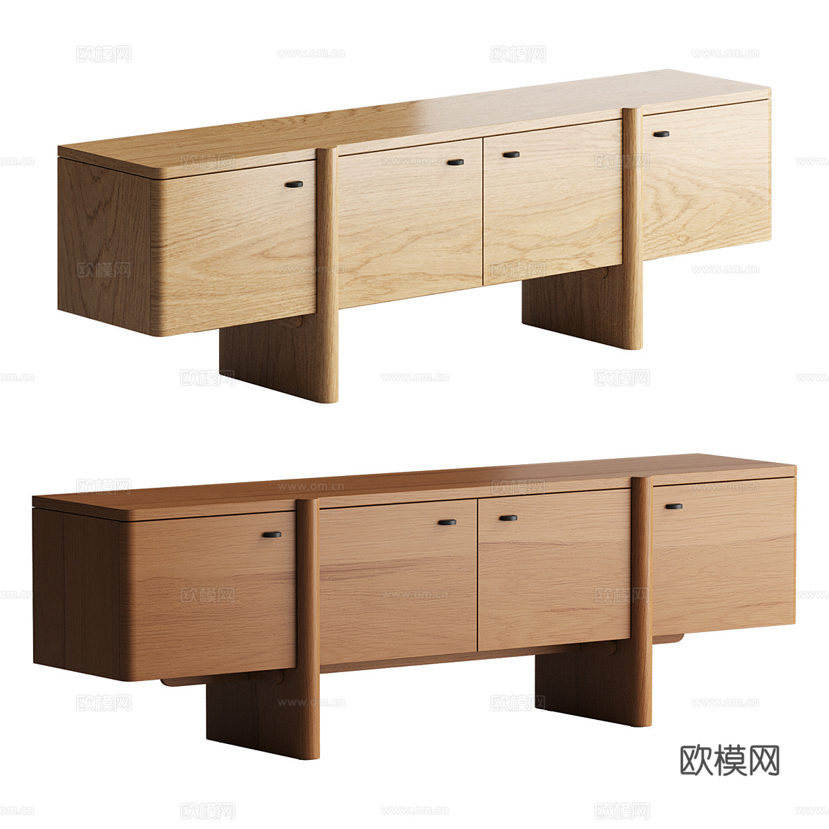 新中式中古风 Otto Media 电视柜3d模型