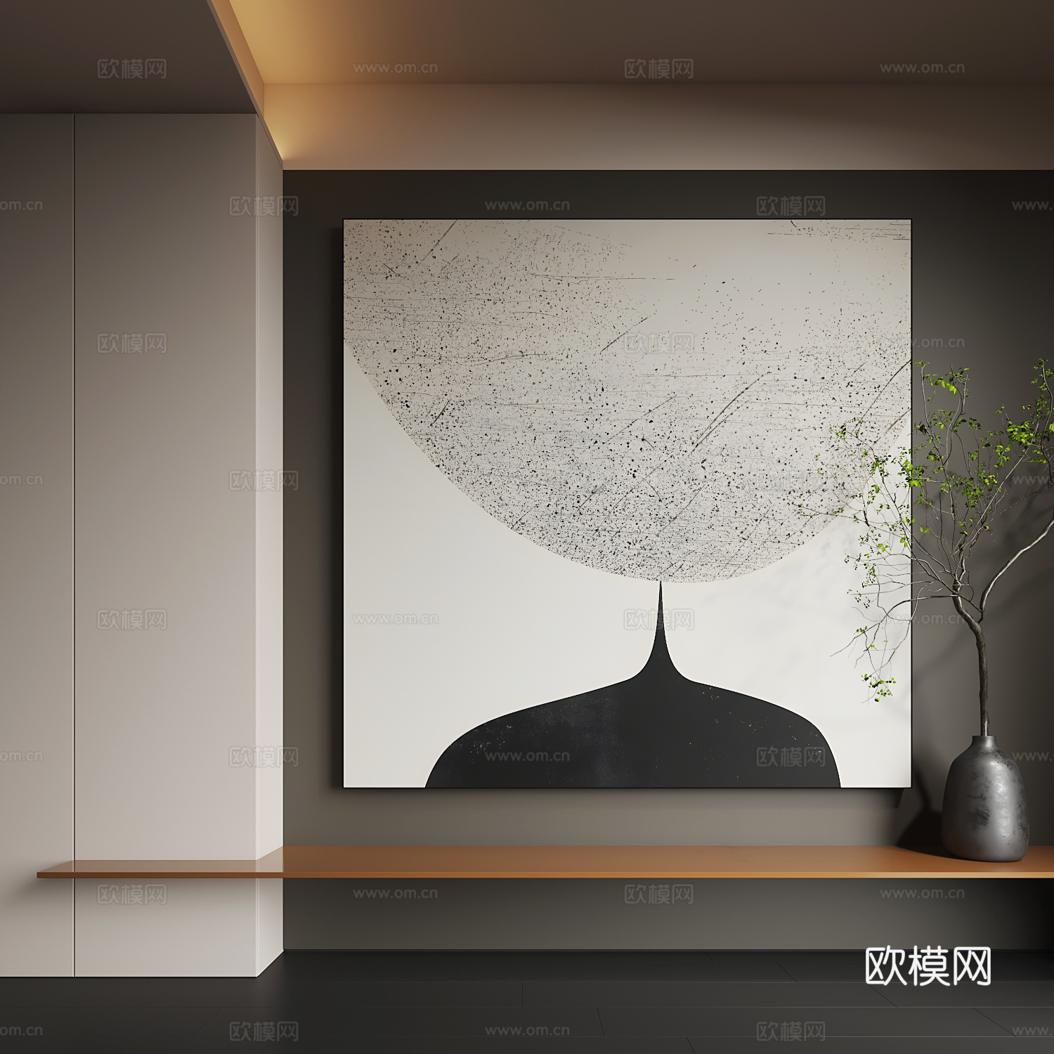 现代挂画 现代装饰画 抽象画 客厅挂画3d模型