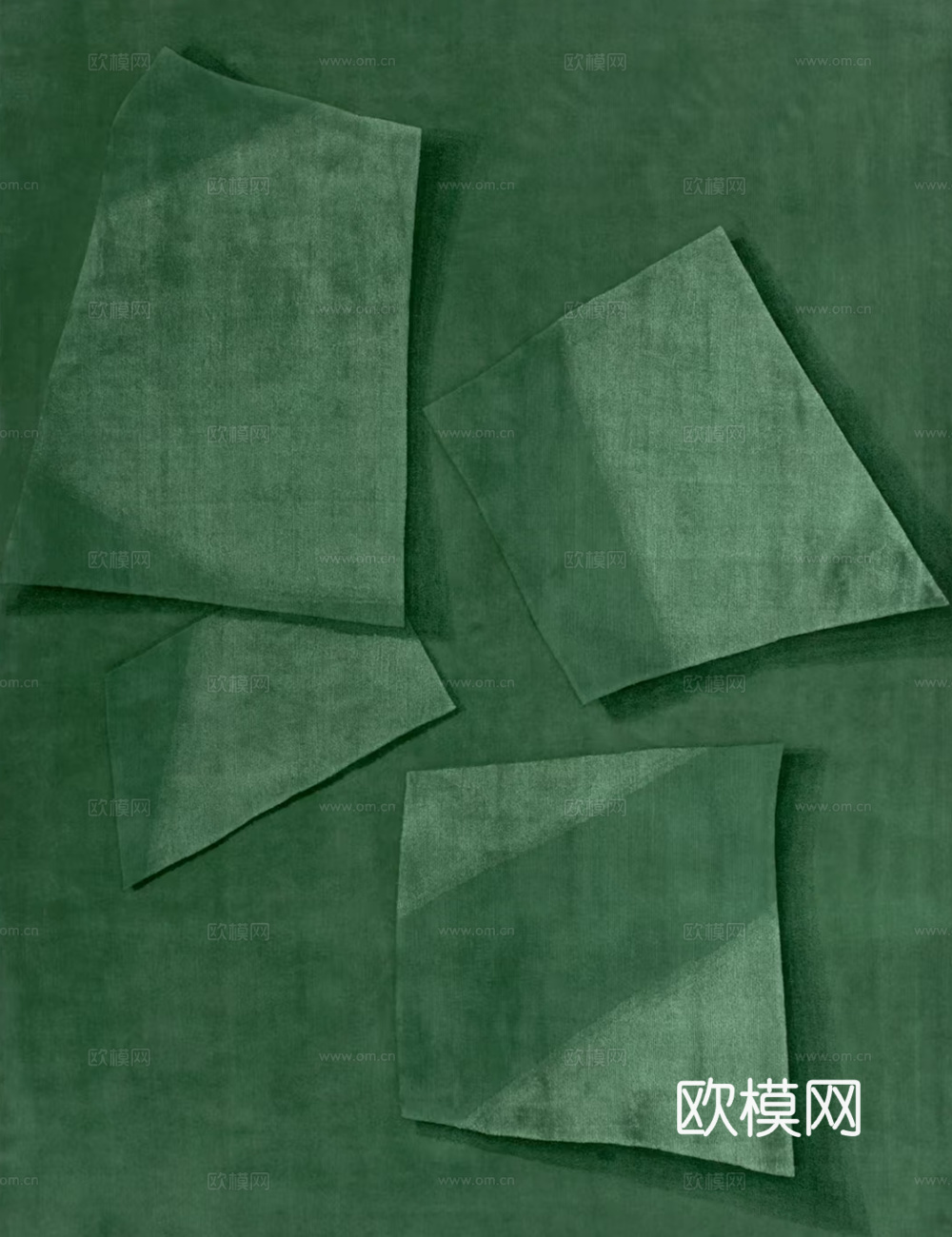 绿色毛绒地毯