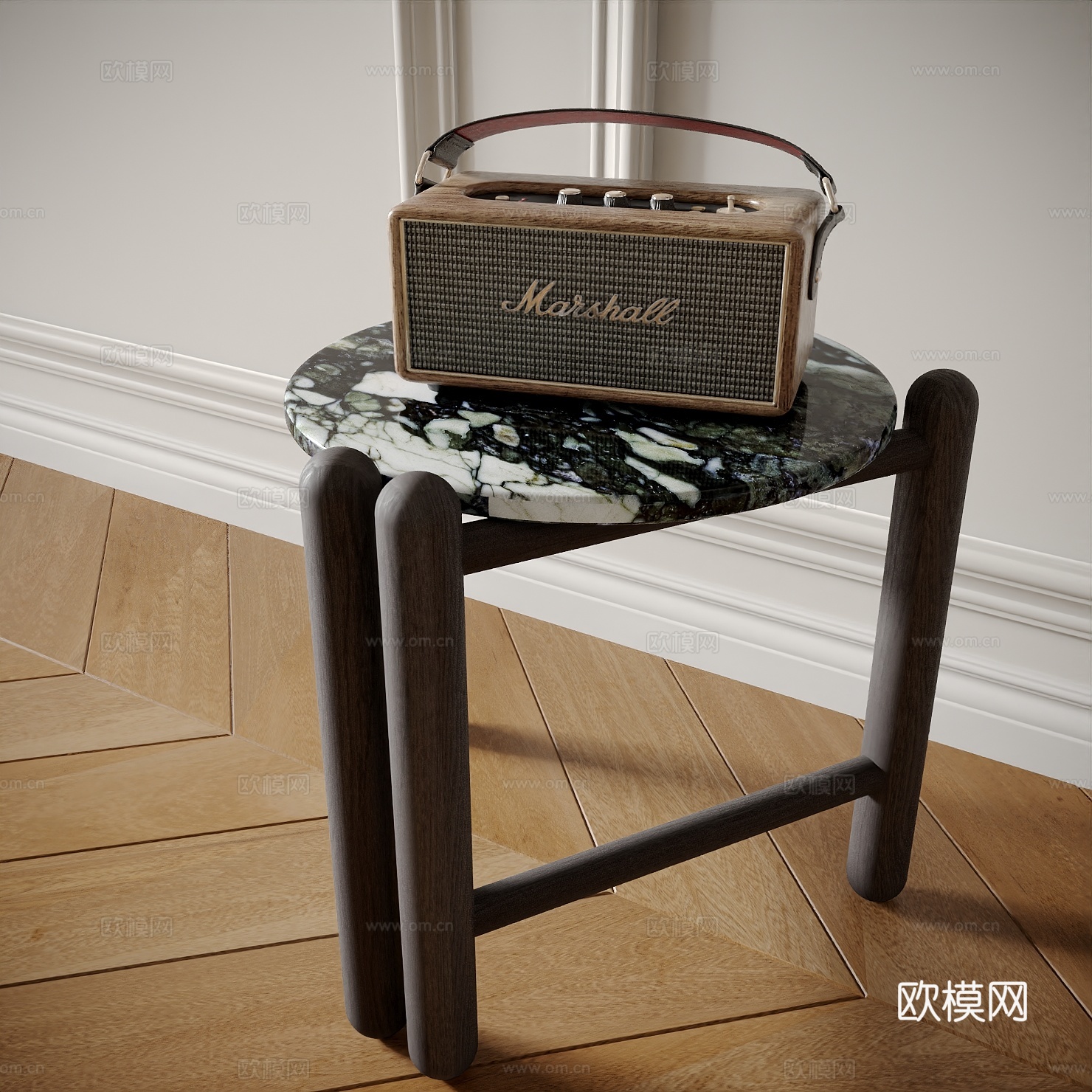 复古边几 米歇尔复古音箱3d模型下载