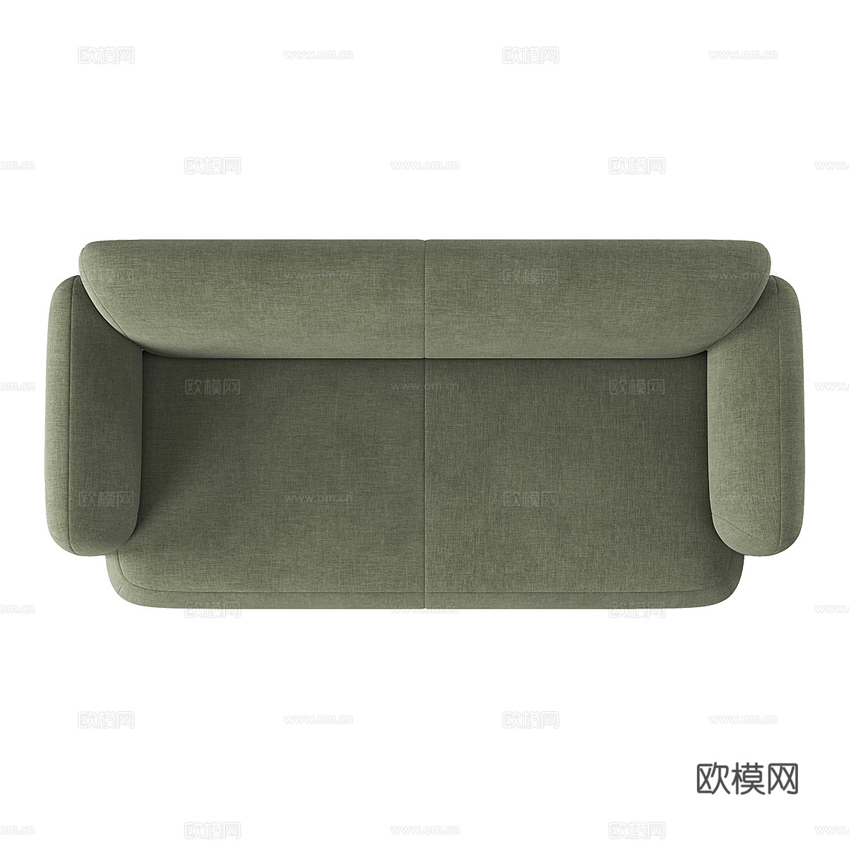 现代奶油风布艺双人沙发3d模型
