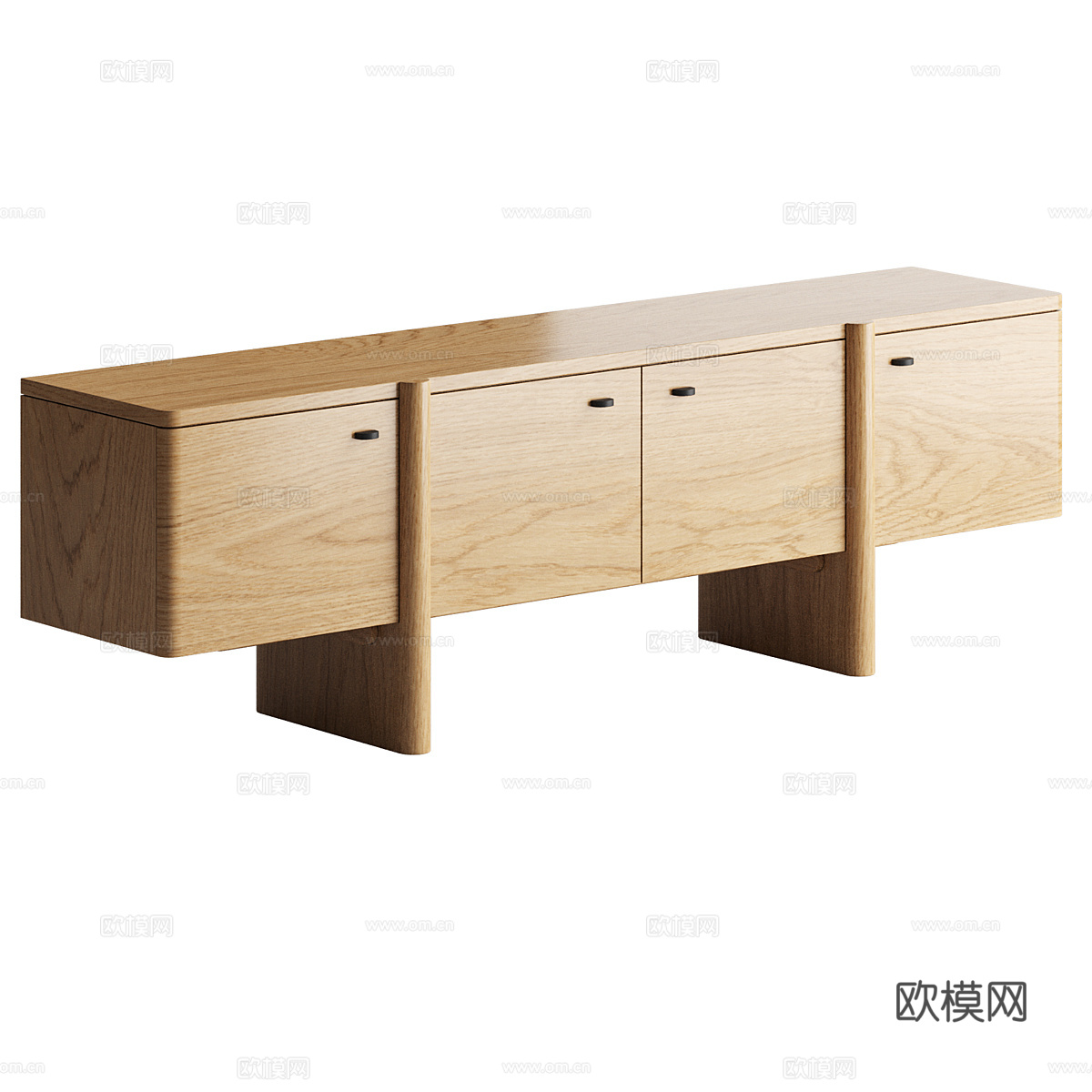 新中式中古风 Otto Media 电视柜3d模型