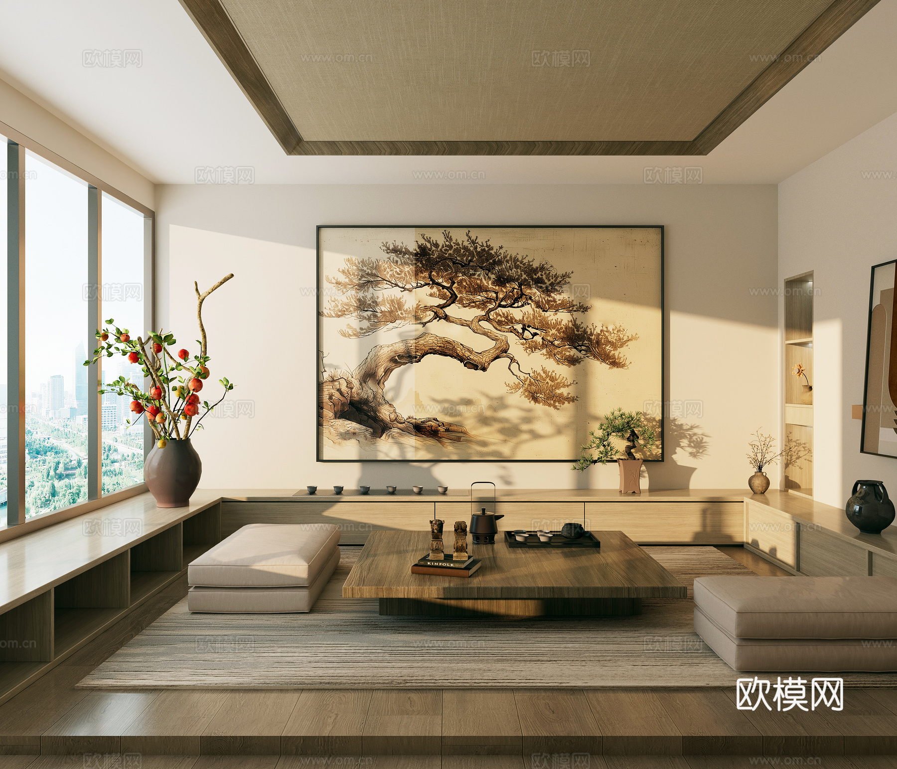 榻榻米茶室3d模型