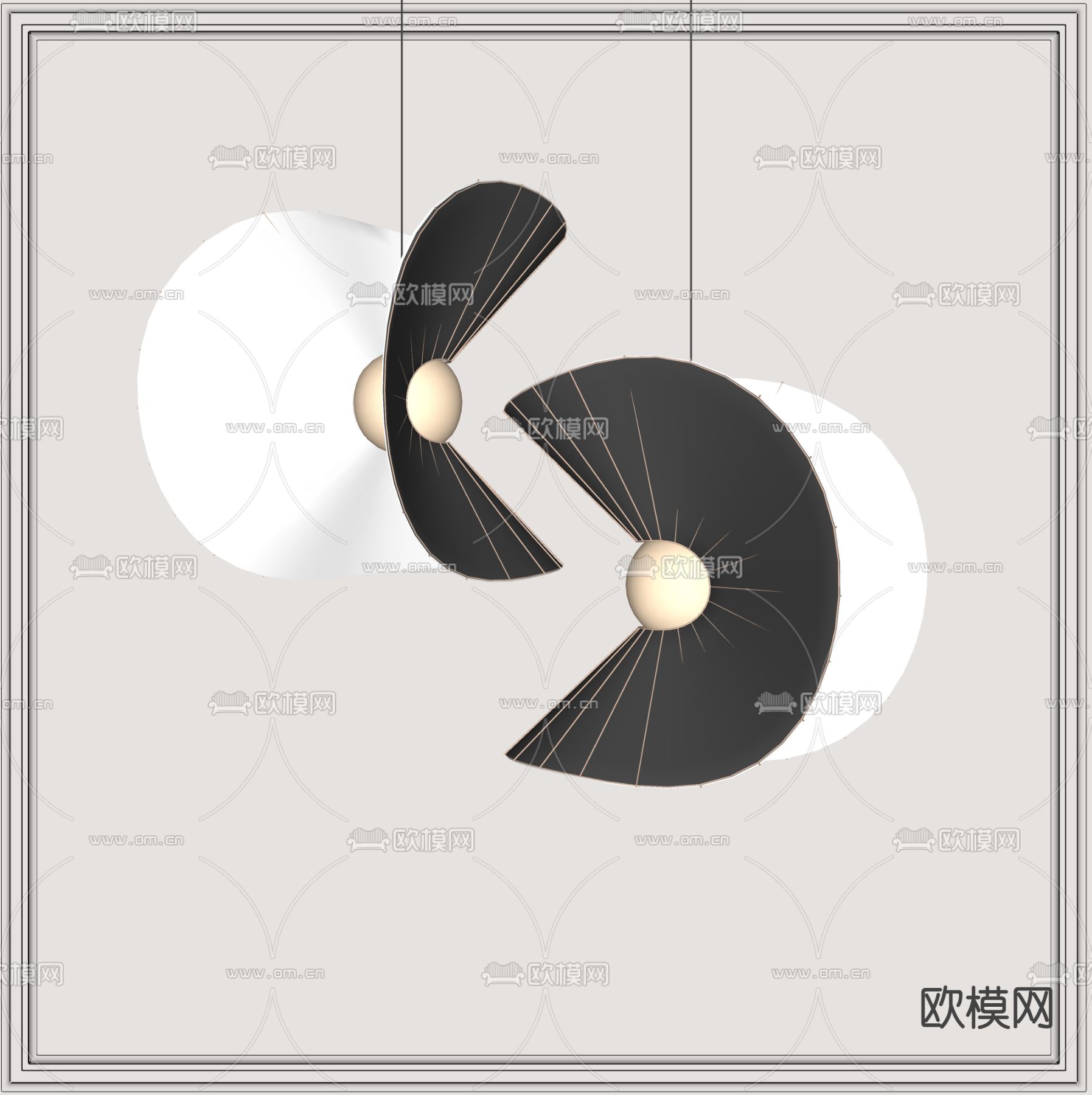 现代吊灯su模型