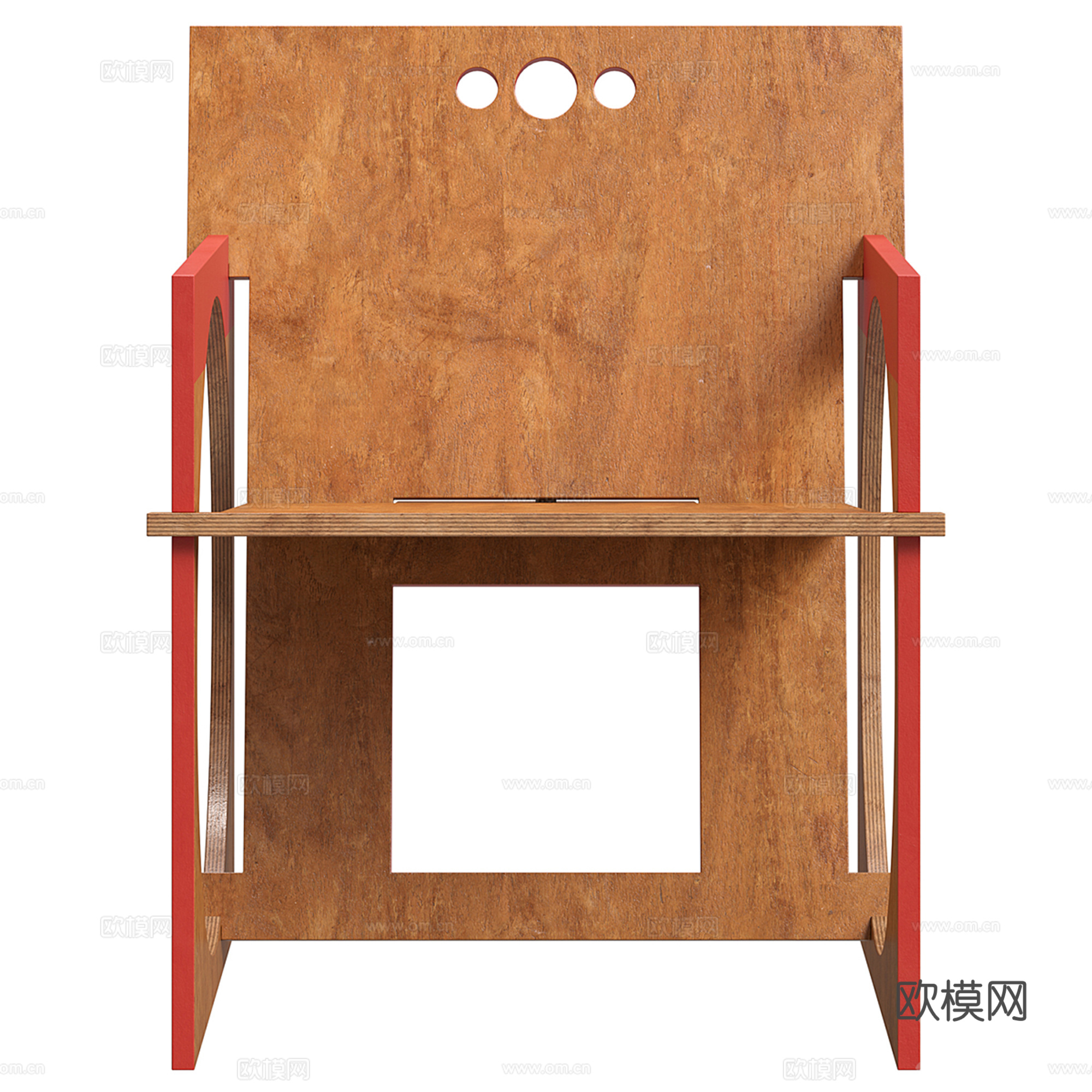 中古风餐椅 单椅 休闲椅 扶手椅3d模型