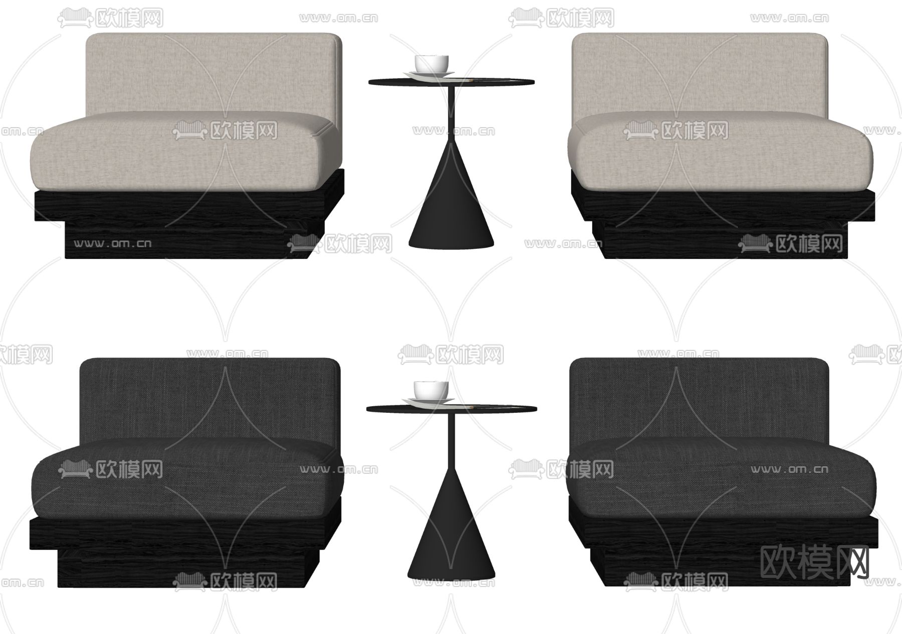 单人沙发su模型