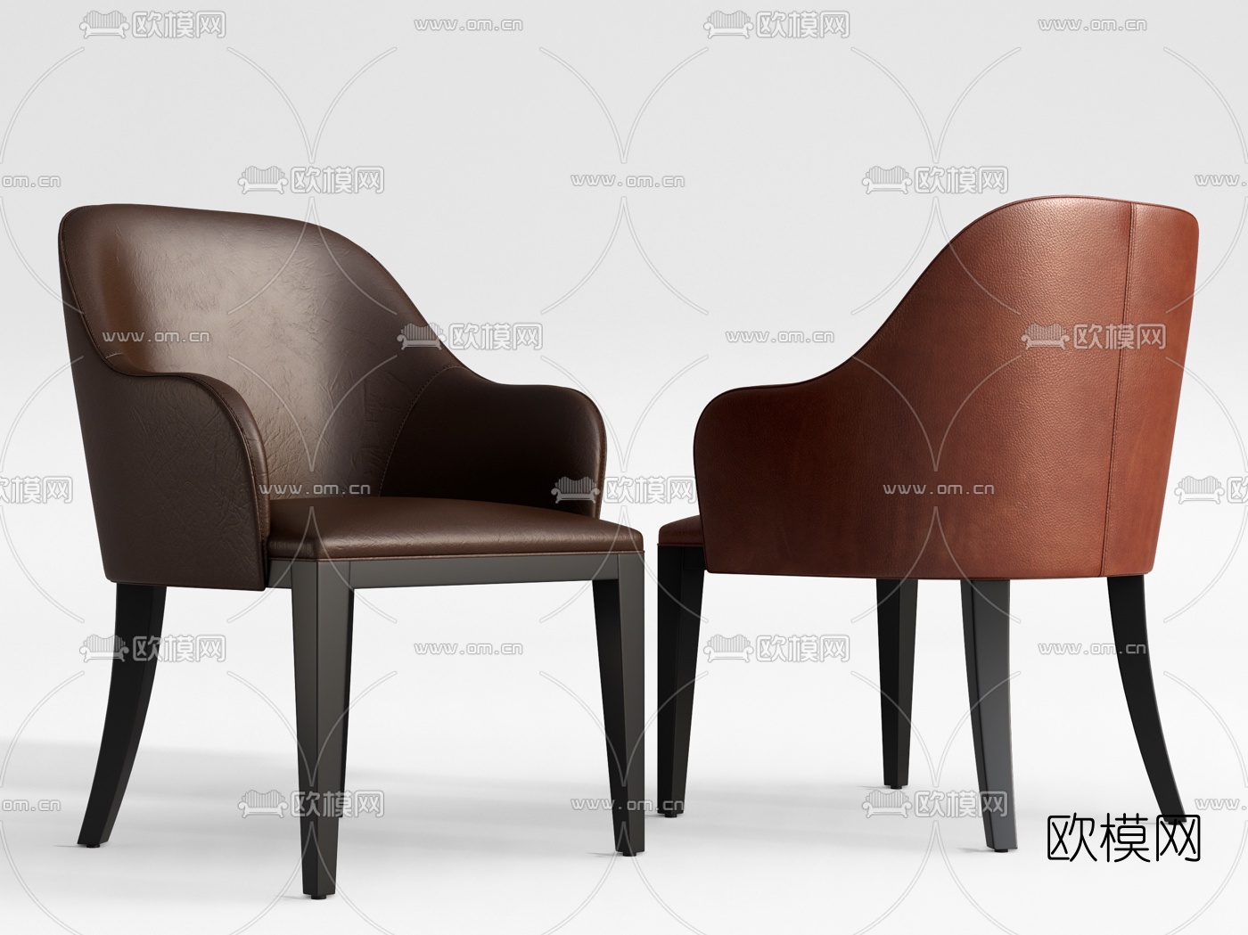 现代皮革单椅su模型下载（渲染图1）