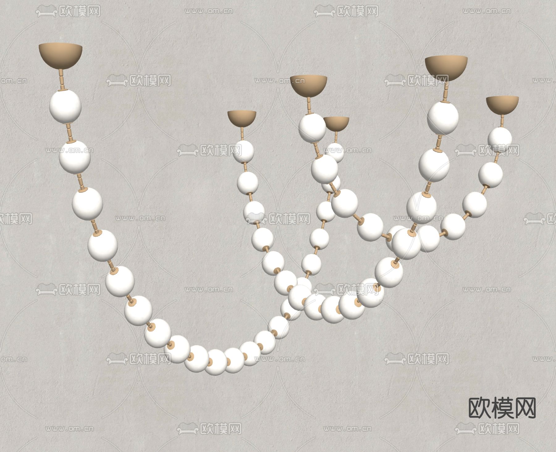 现代吊灯su模型