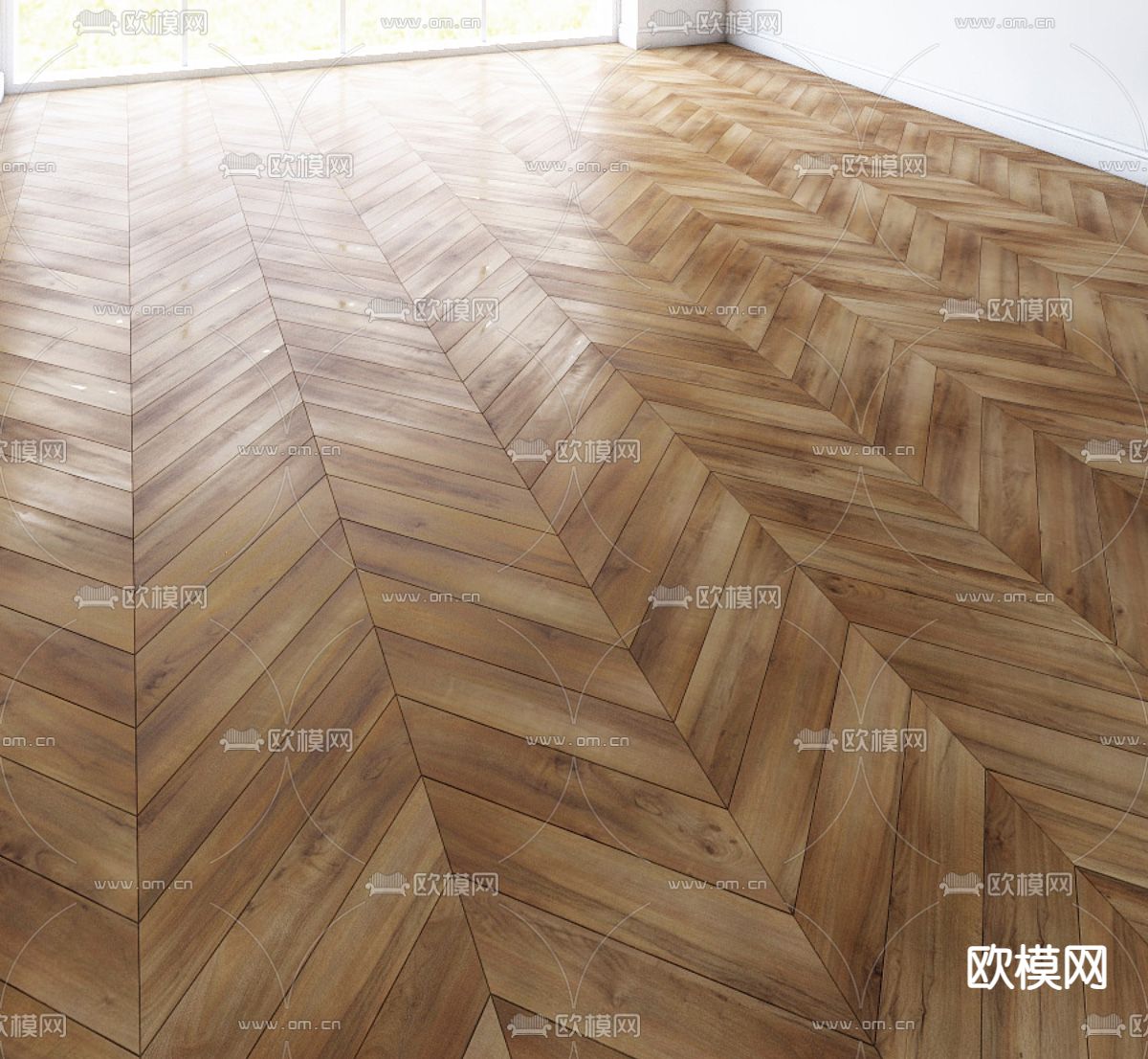 现代木地板3d模型下载