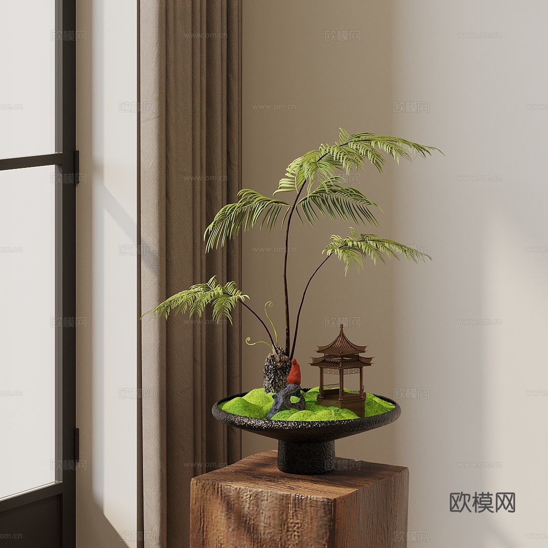 盆栽 绿植盆栽 蕨类植物3d模型