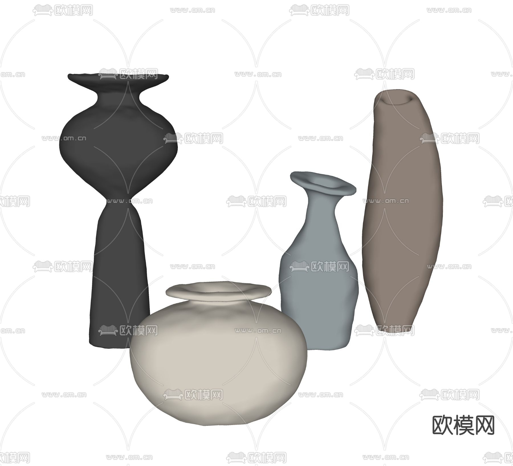 花瓶插花su模型下载（渲染图2）