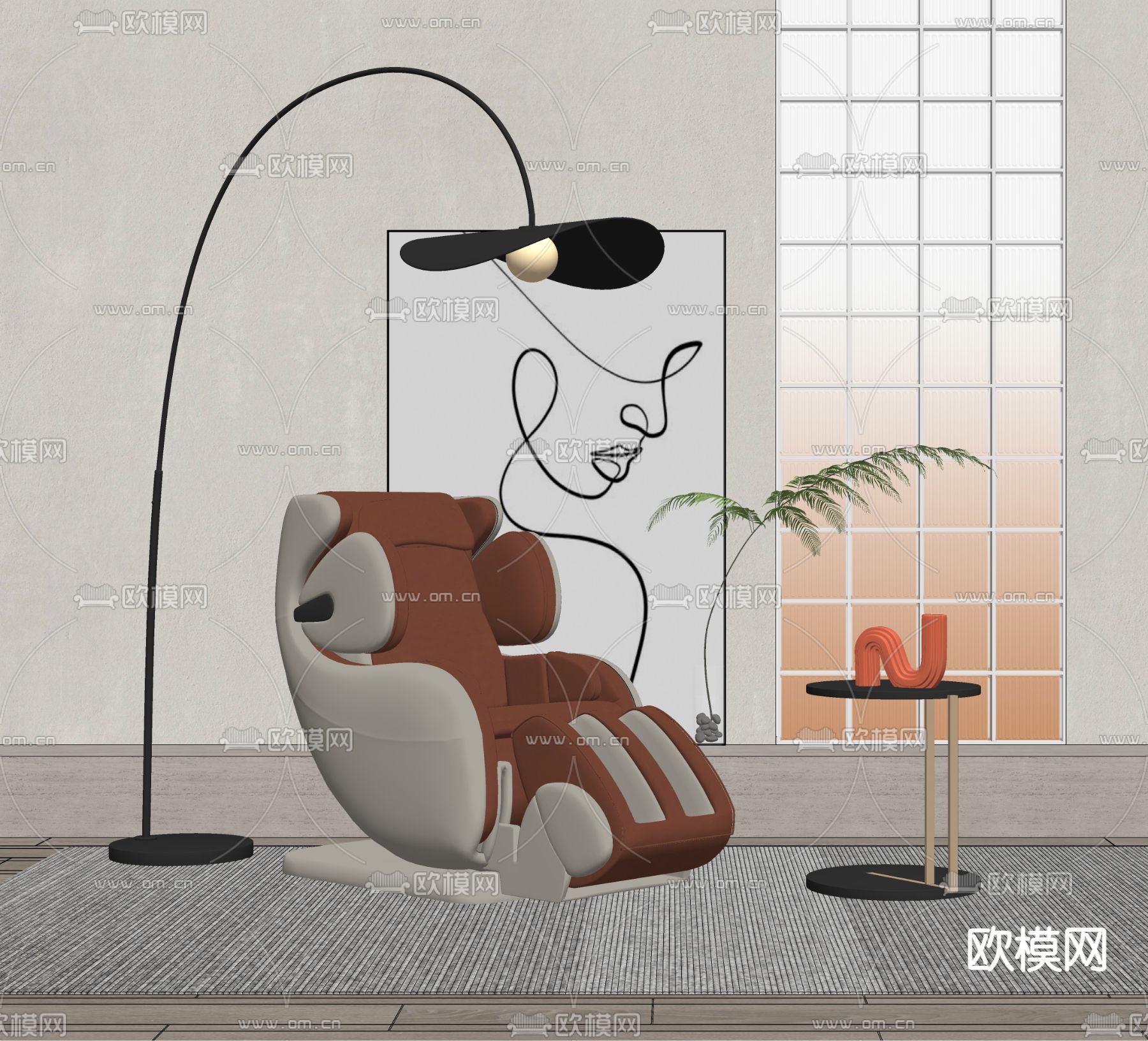 现代按摩椅su模型