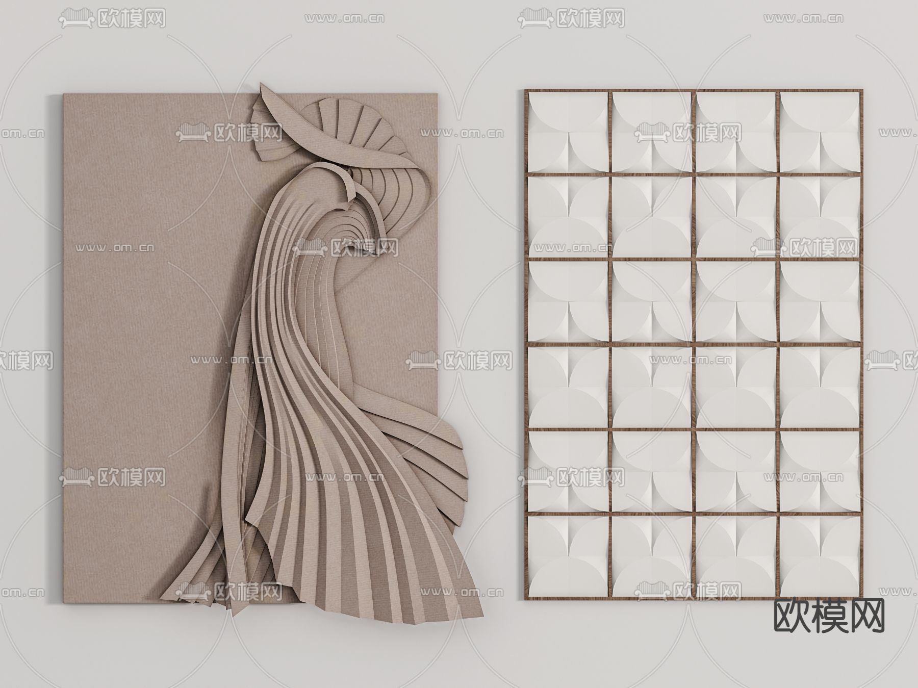 现代立体画su模型