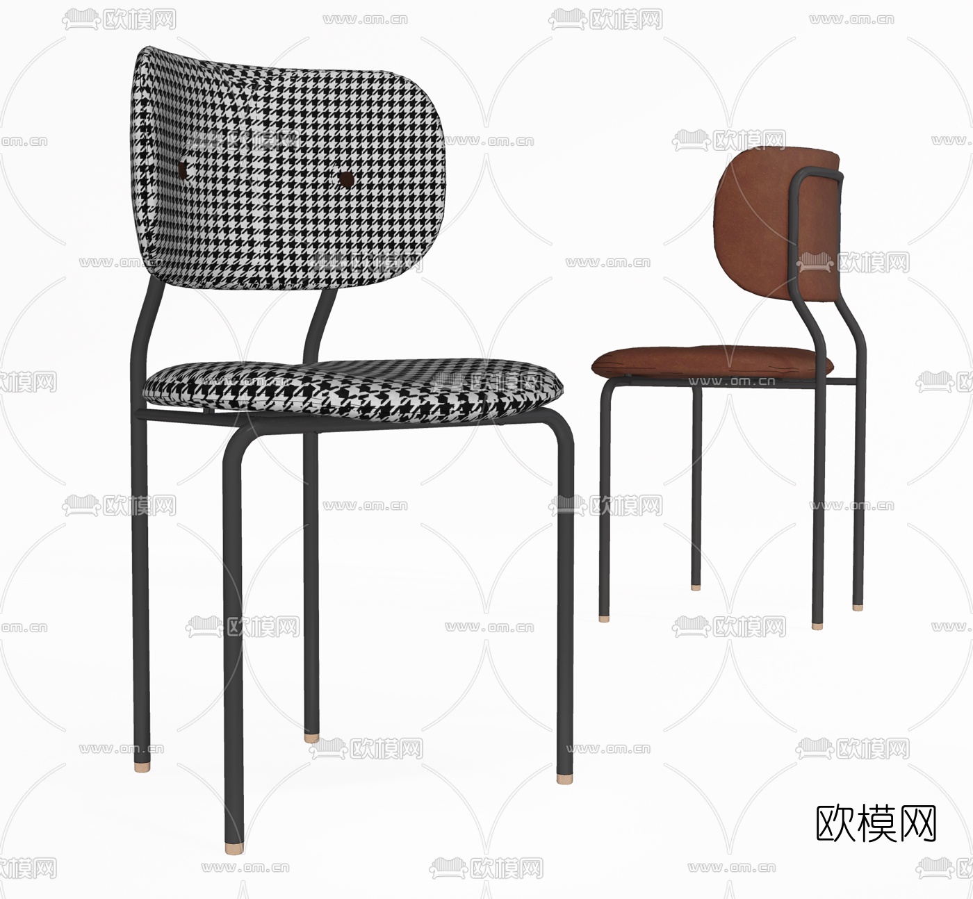 现代布艺单椅su模型