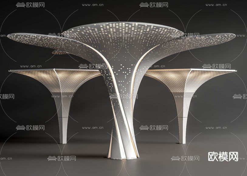 异型柱子 花瓣柱 造型柱3d模型下载