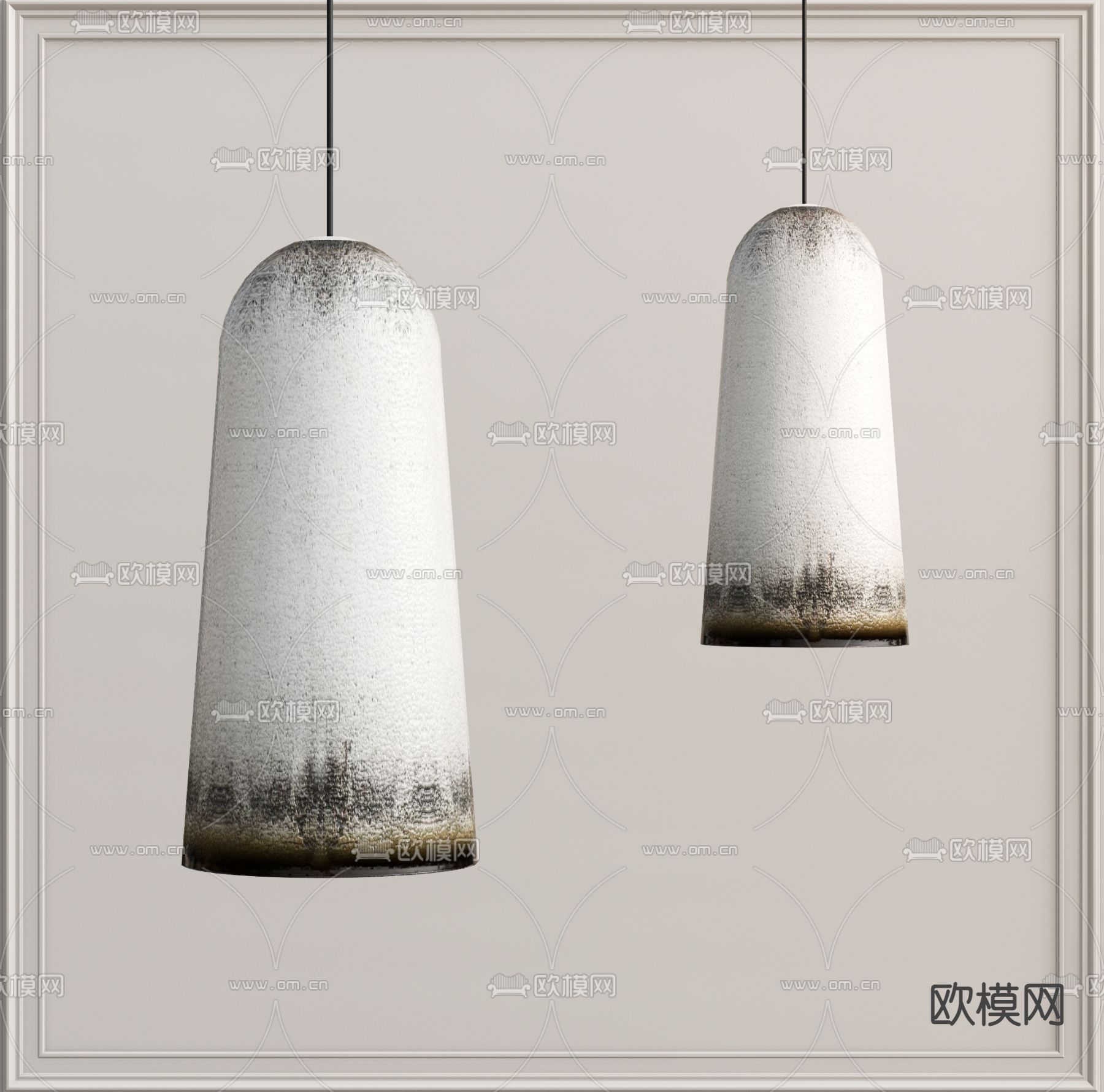 侘寂吊灯su模型