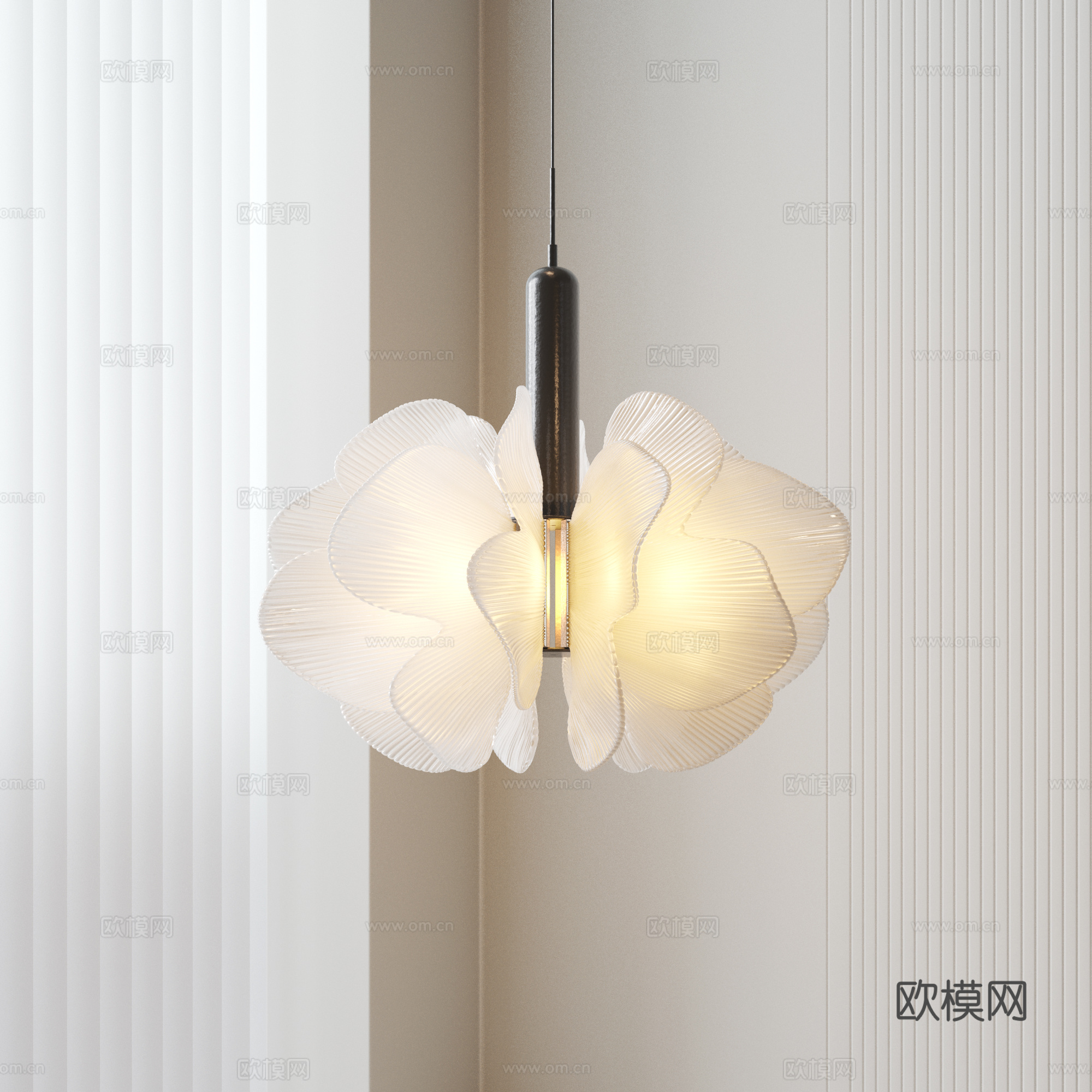法式浪漫餐厅灯3d模型