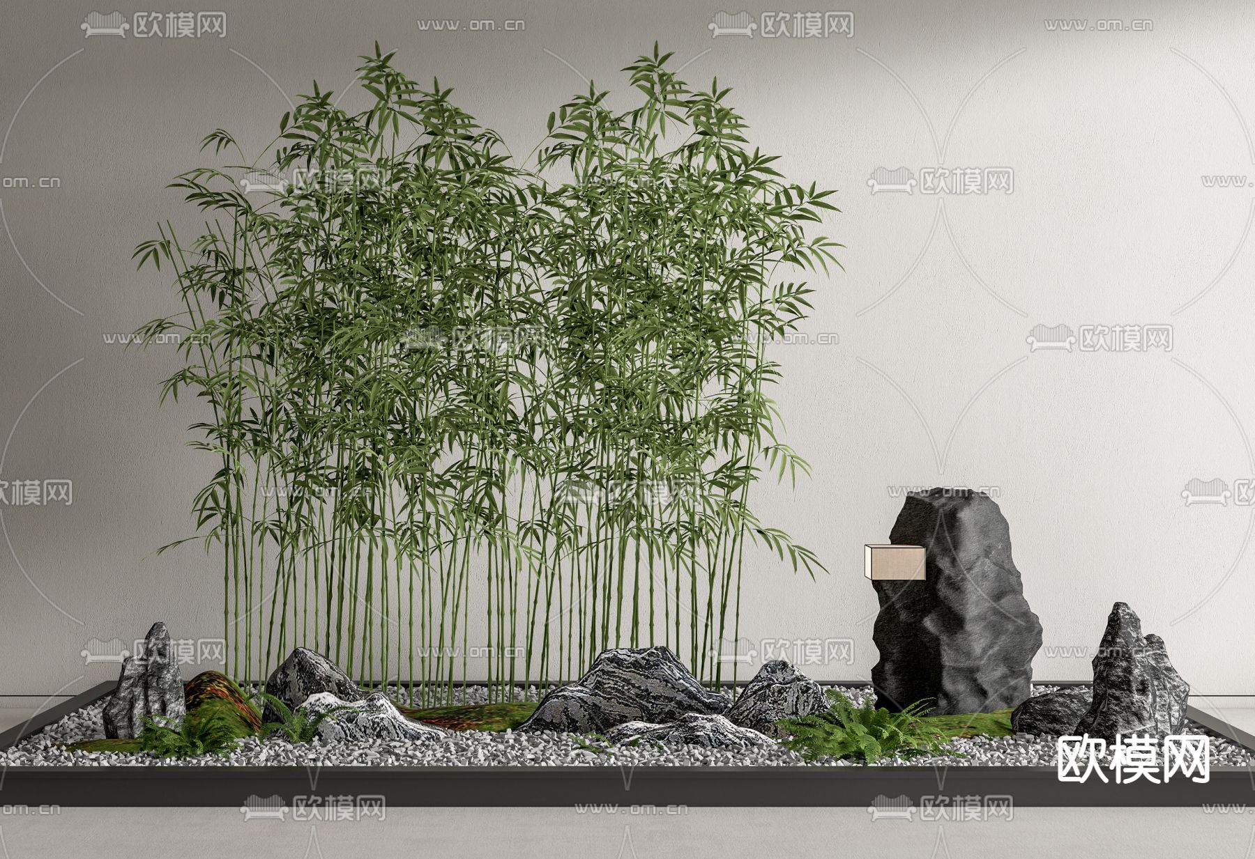 庭院造景 景观小品 景观石3d模型下载