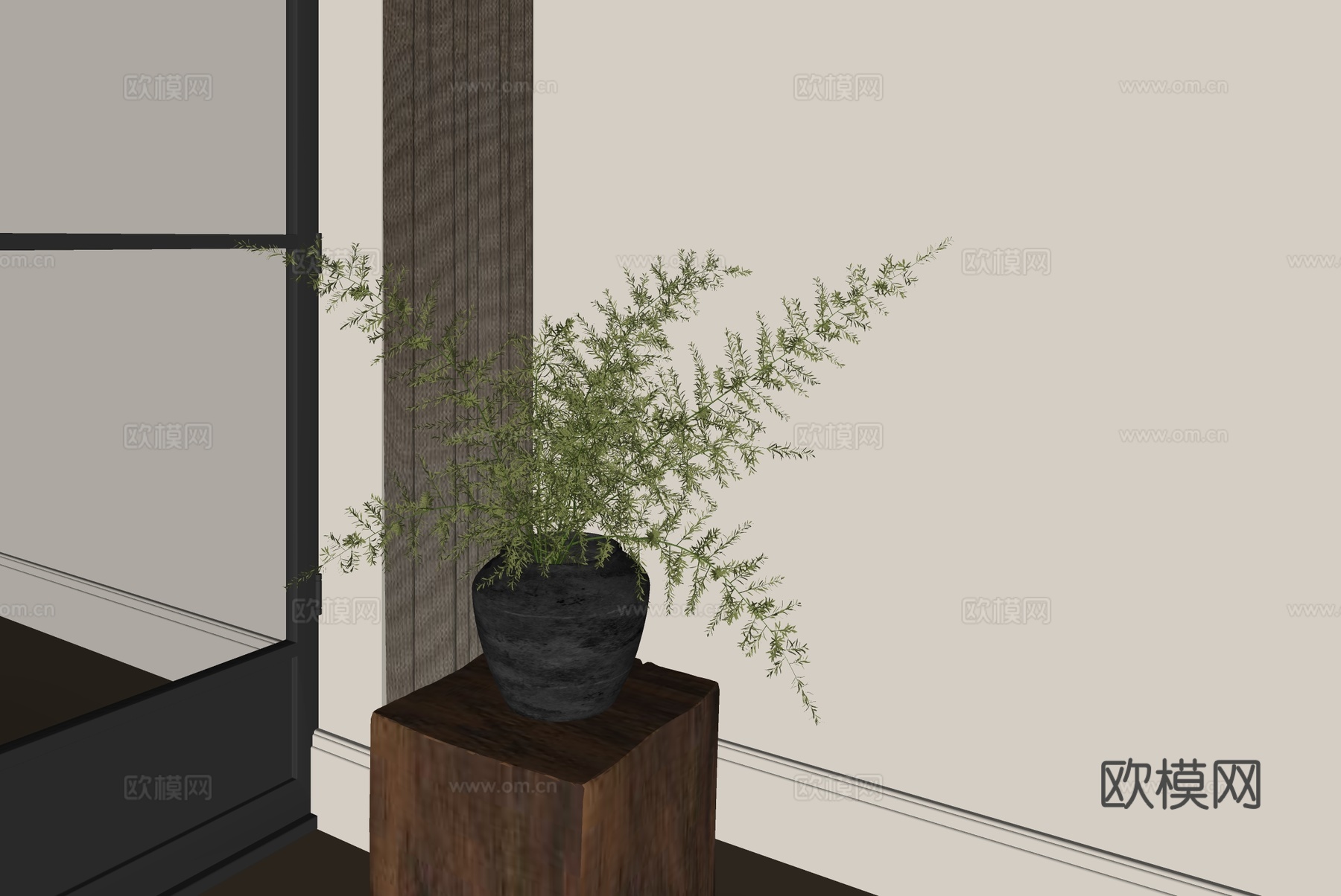 绿植盆栽 花艺盆栽su模型