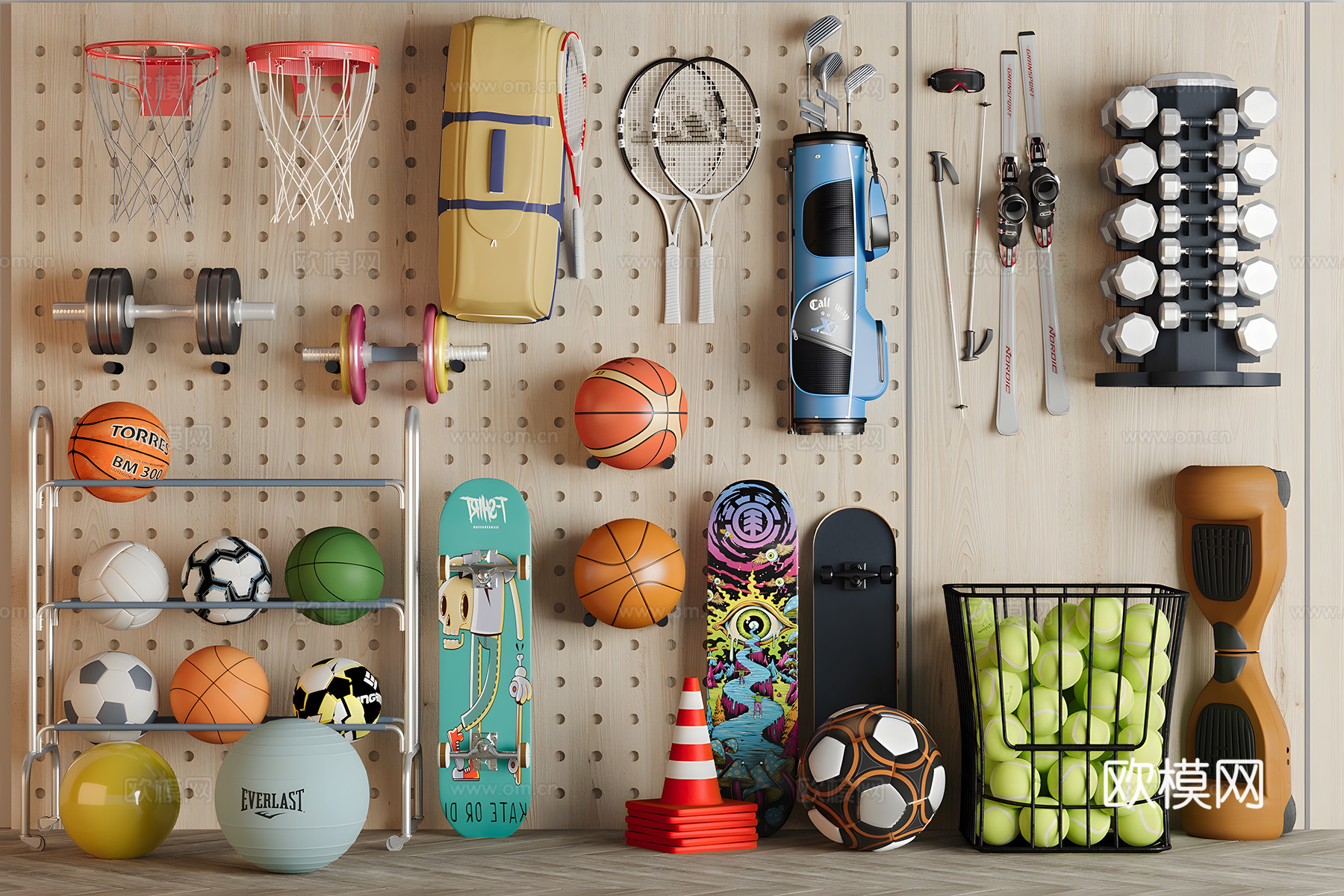 现代体育器材 运动器材 健身器材 羽毛球 网球 体育用品su模型