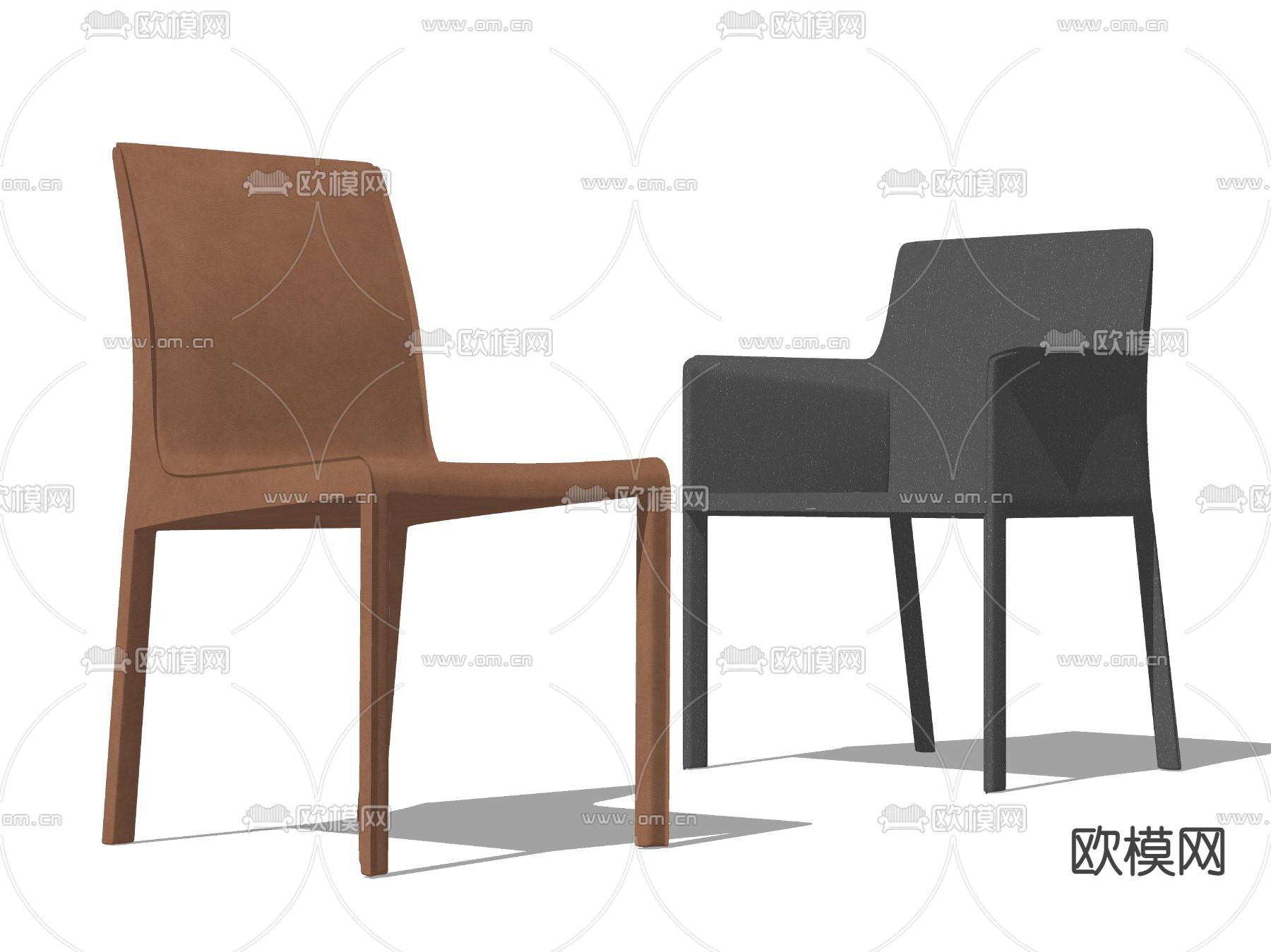 现代餐椅su模型下载（渲染图2）