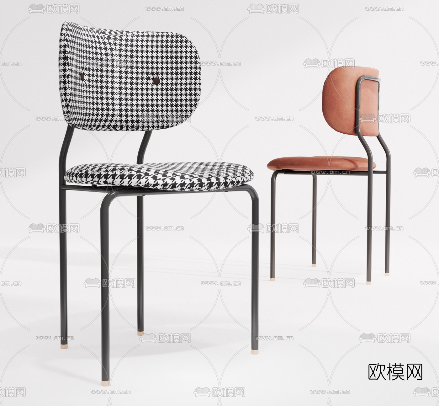 现代布艺单椅su模型