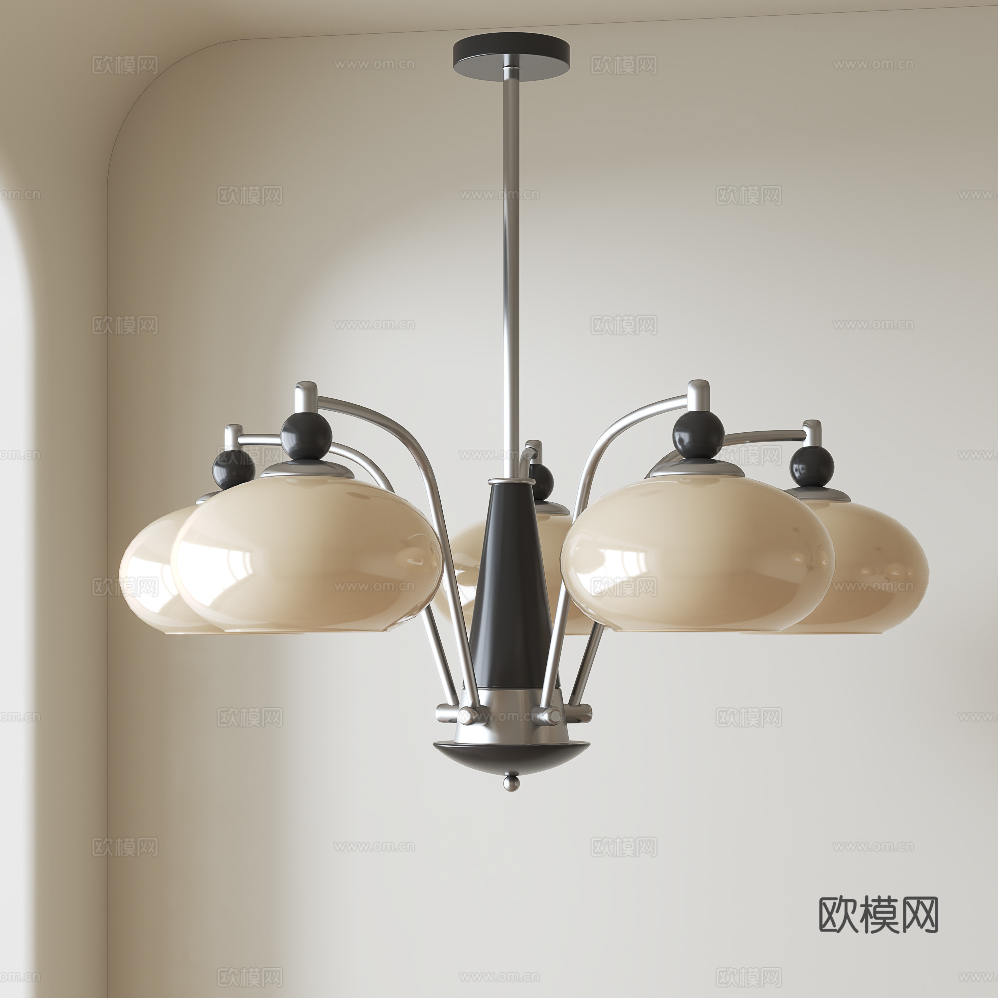 法式中古风吊灯su模型