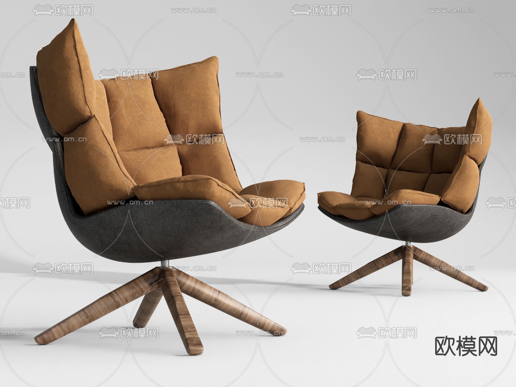现代布艺休闲椅su模型