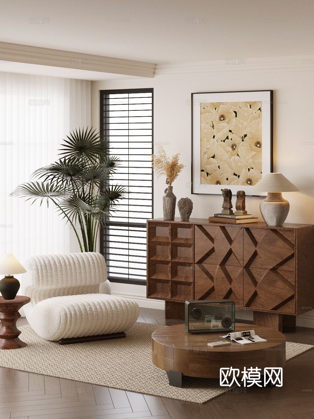 单人沙发 休闲沙发3d模型下载