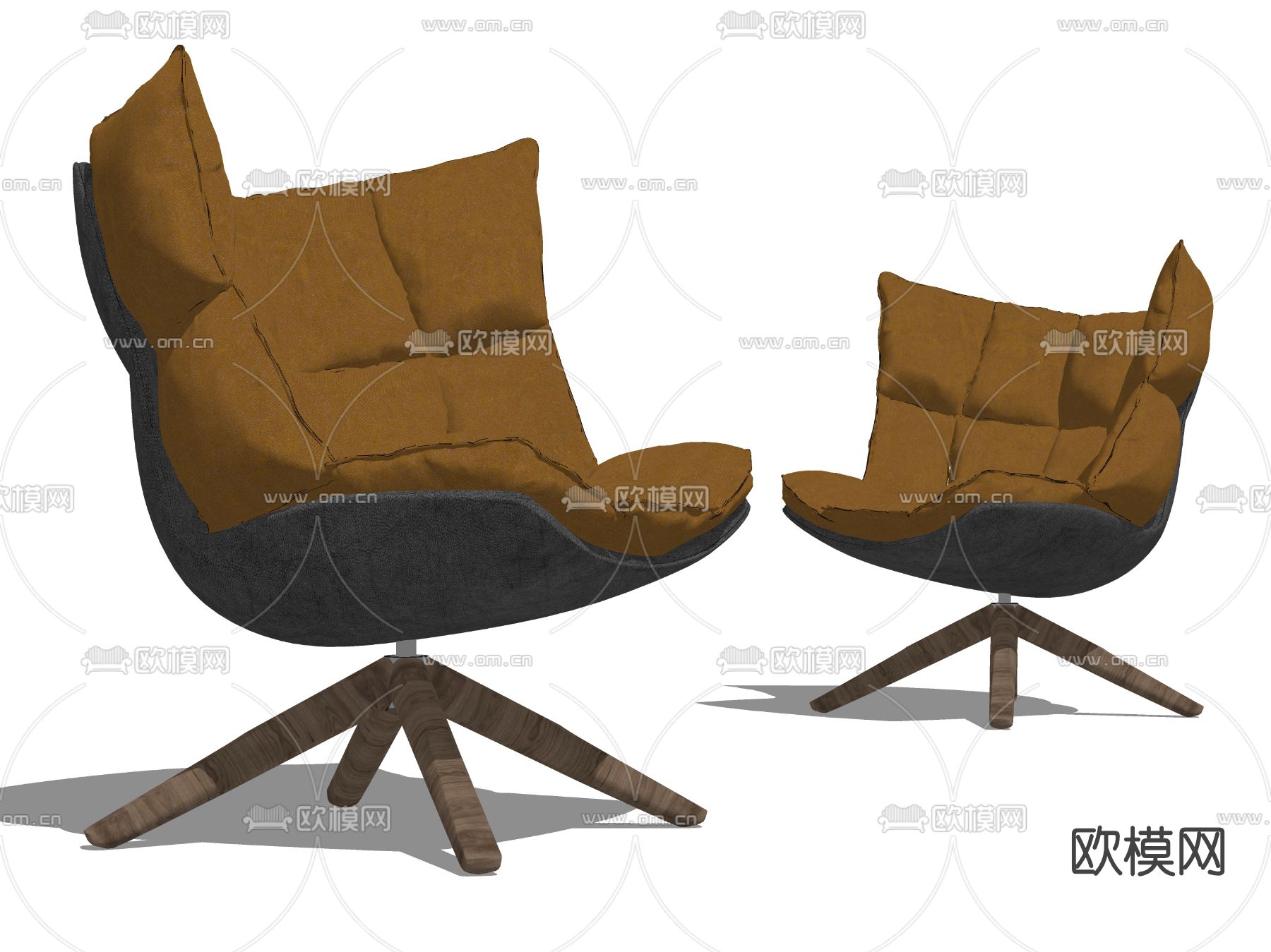 现代布艺休闲椅su模型