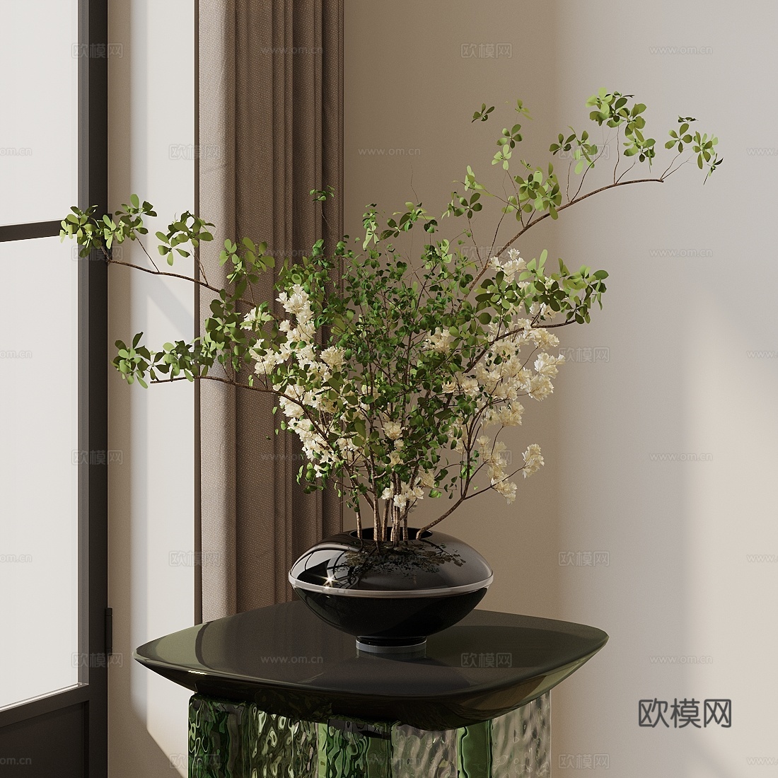 盆栽花艺 绿植花艺3d模型