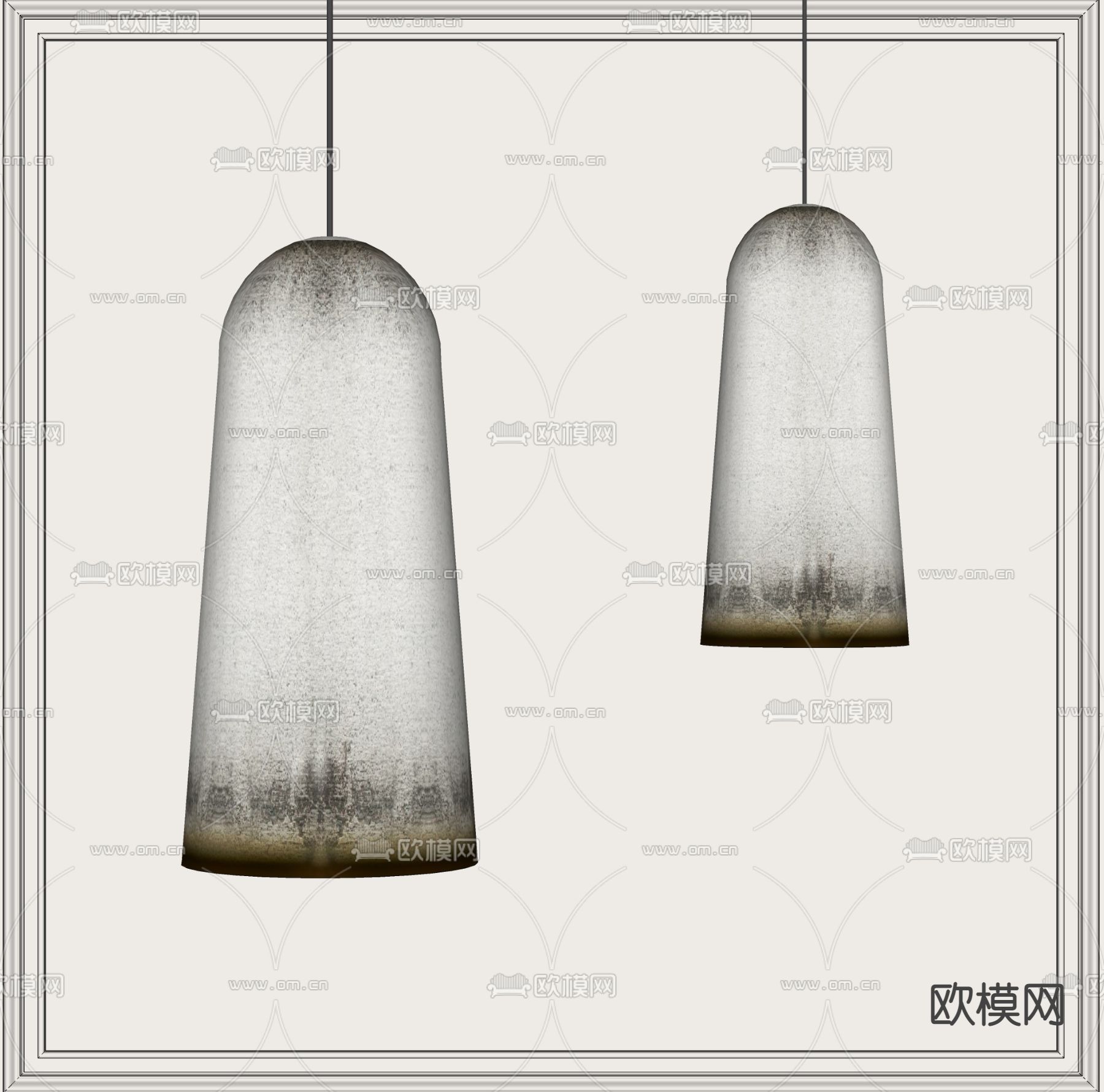 侘寂吊灯su模型