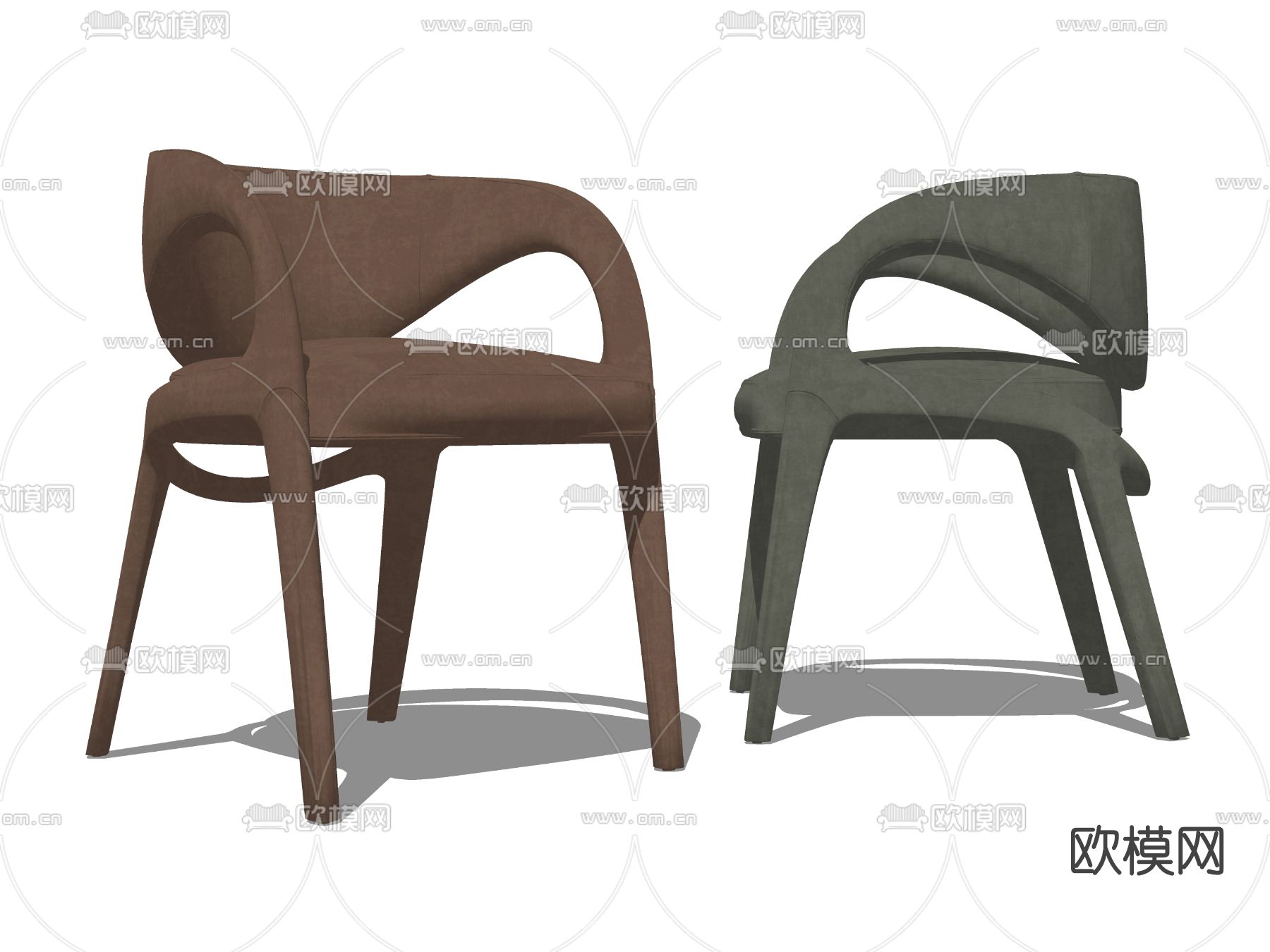 现代餐椅单椅su模型