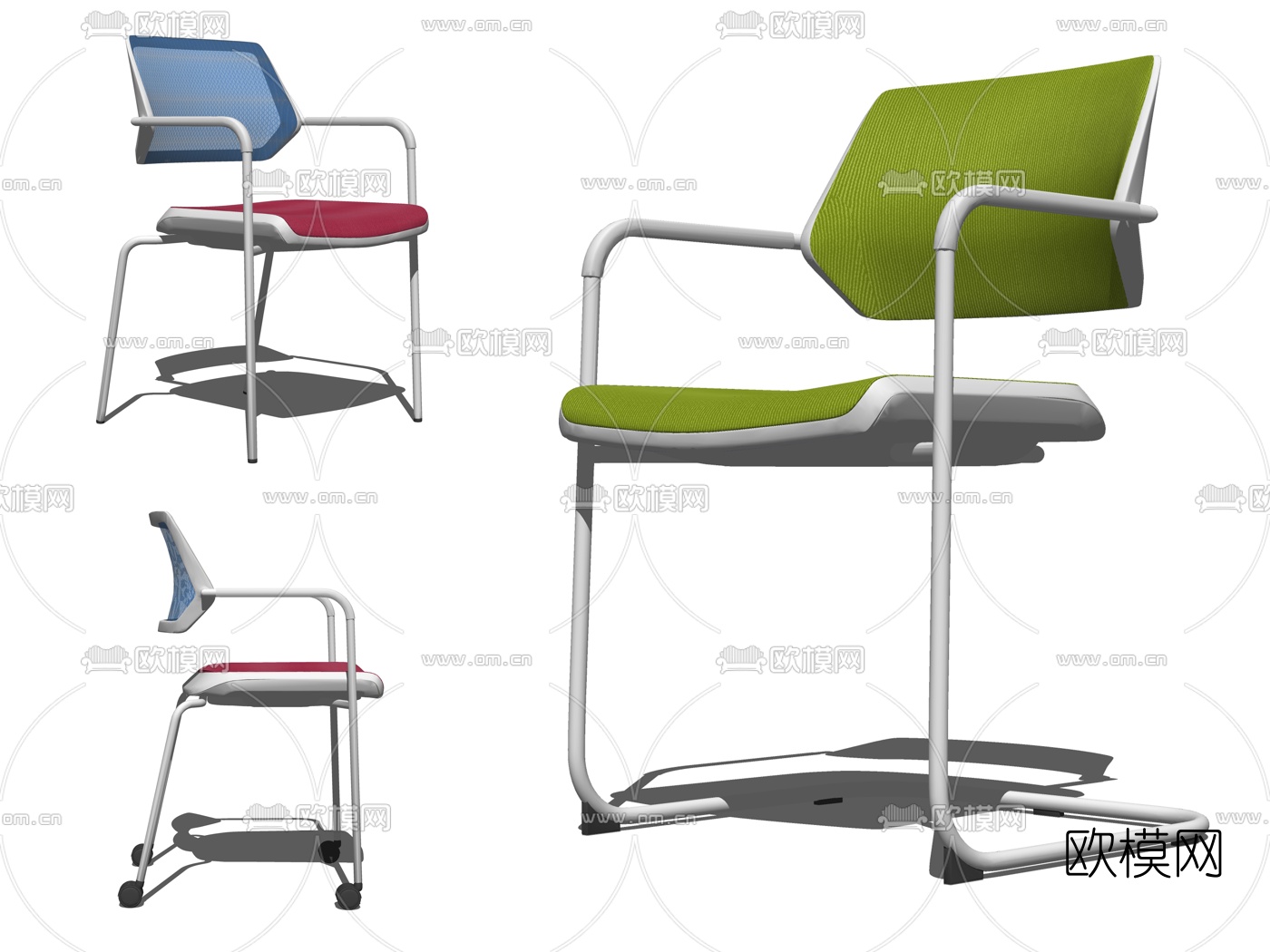 现代办公椅su模型下载（渲染图2）