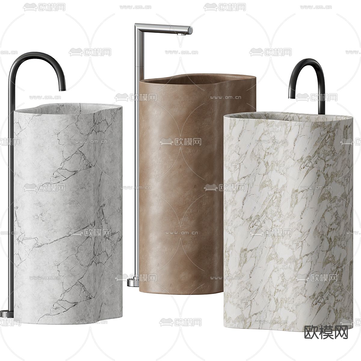 立柱盆 洗手盆3d模型下载