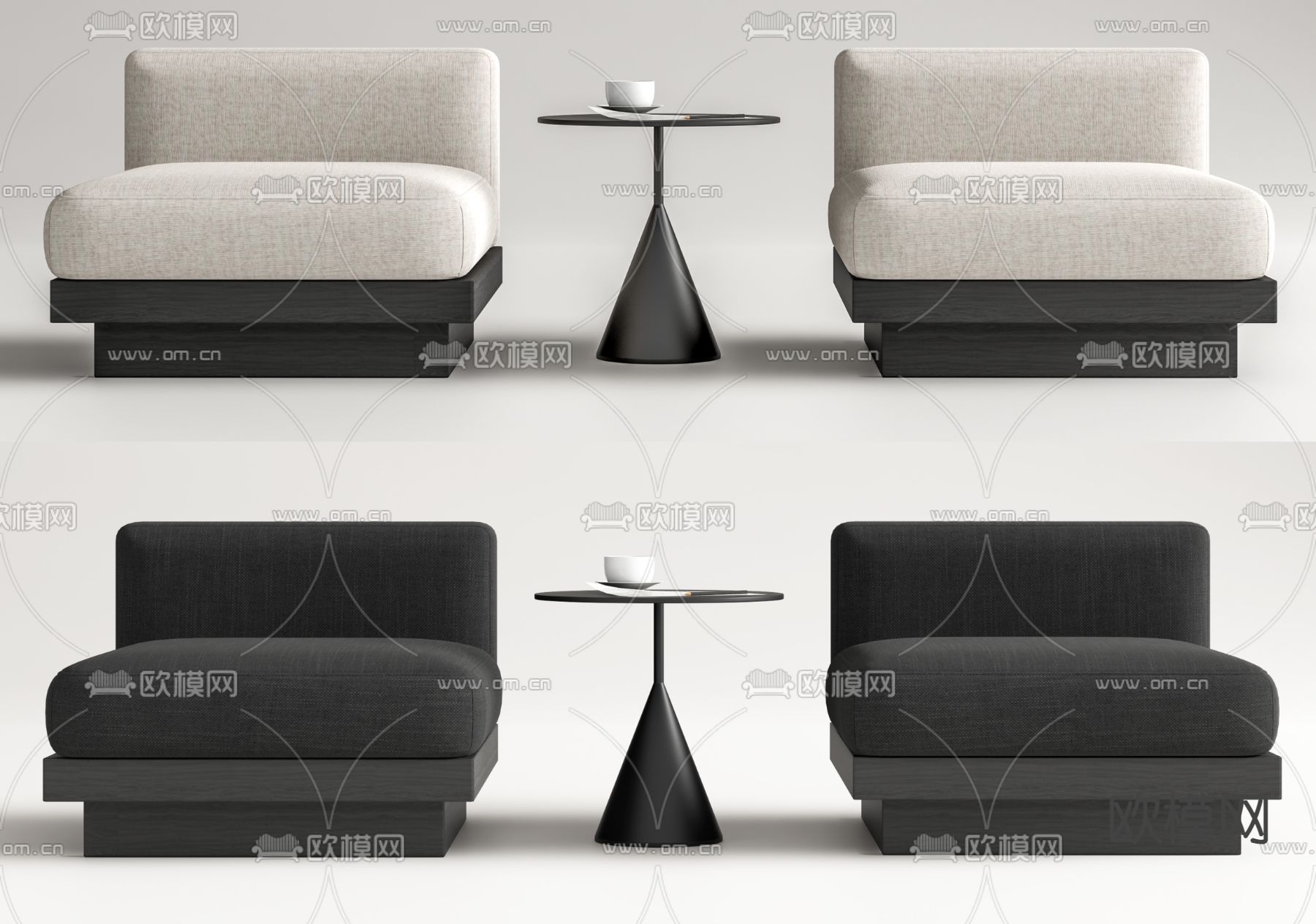 单人沙发su模型