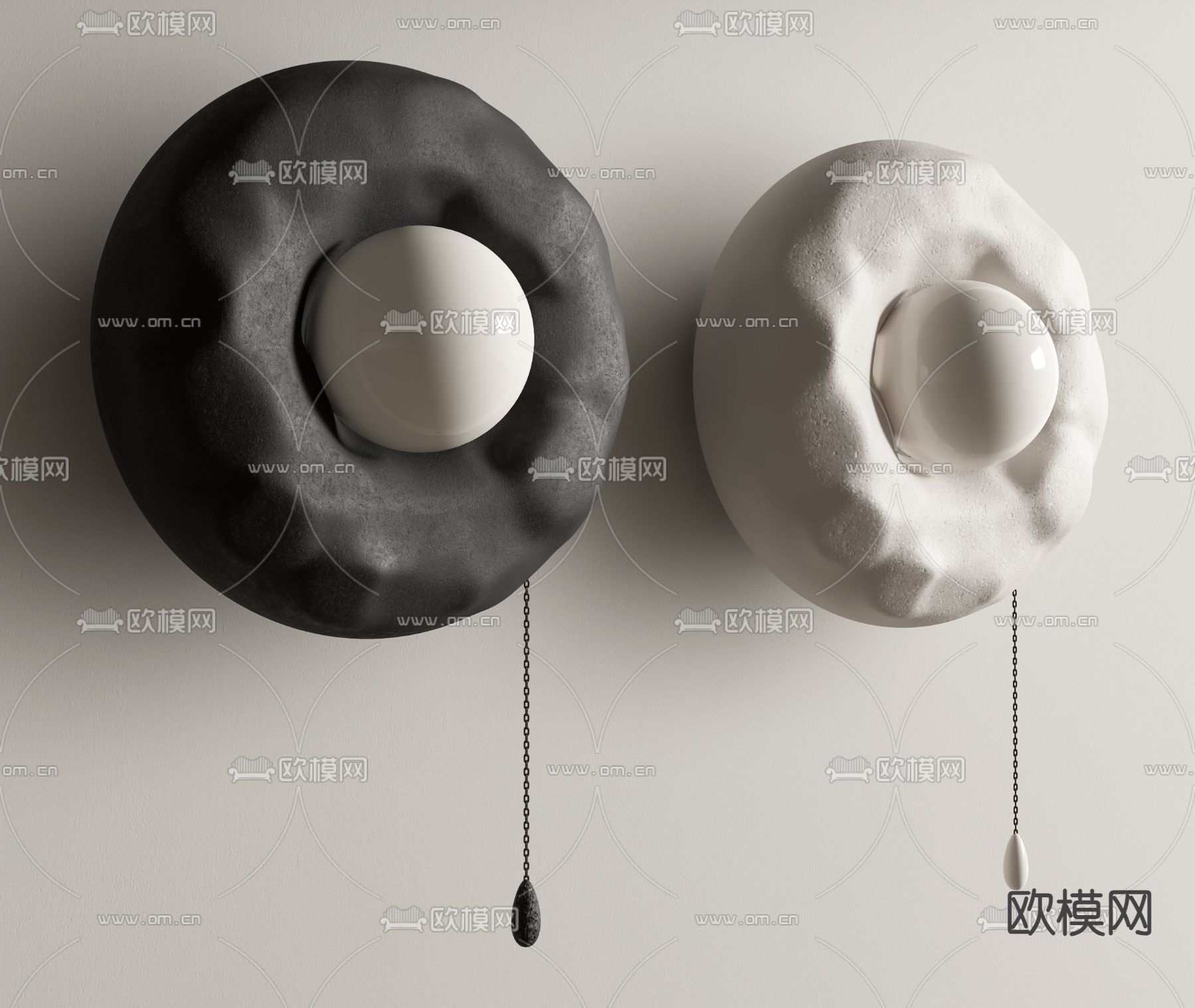 侘寂壁灯3d模型下载